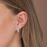 Statement Zirconia Huggie Hoop Earrings