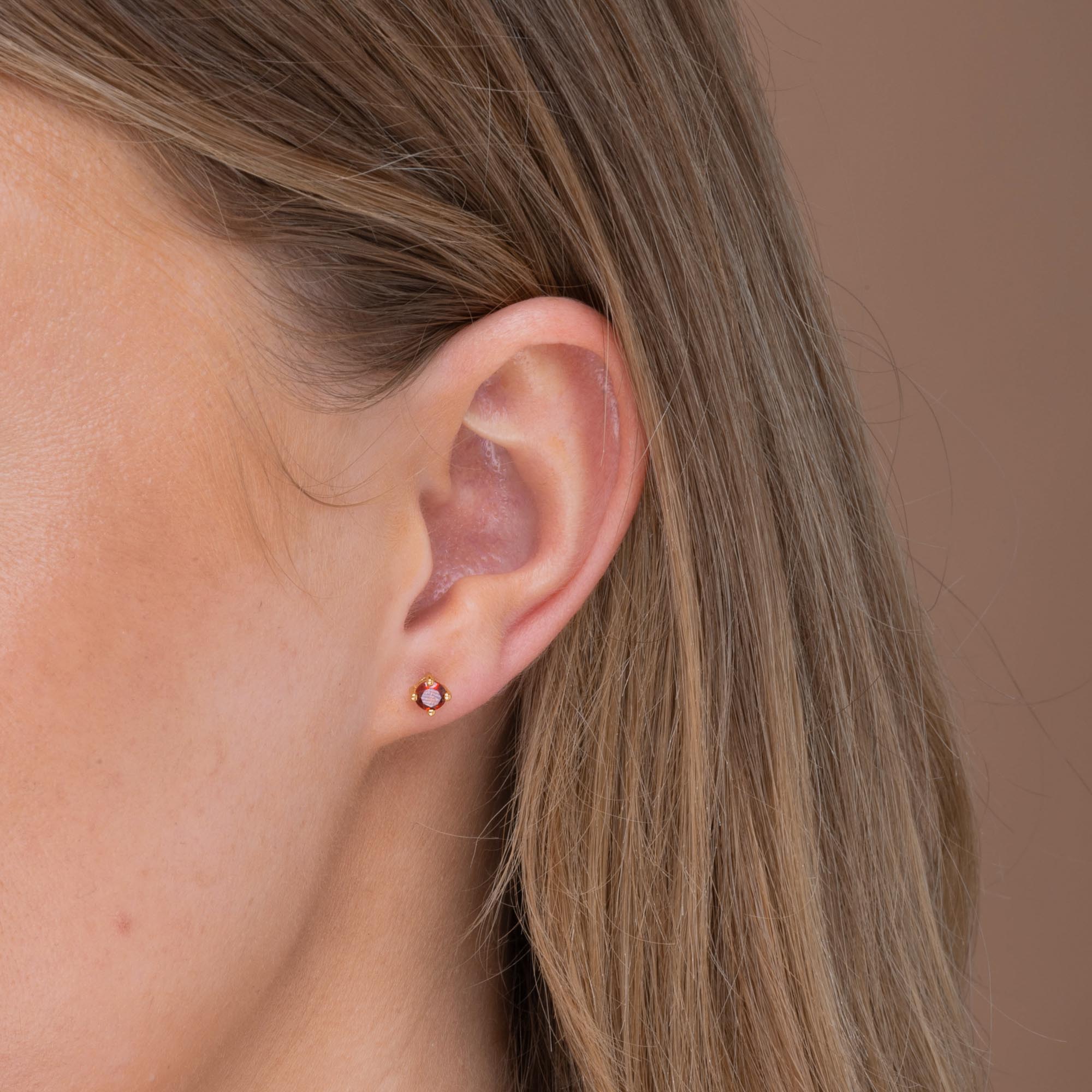 Classic Birthstone Earrings January