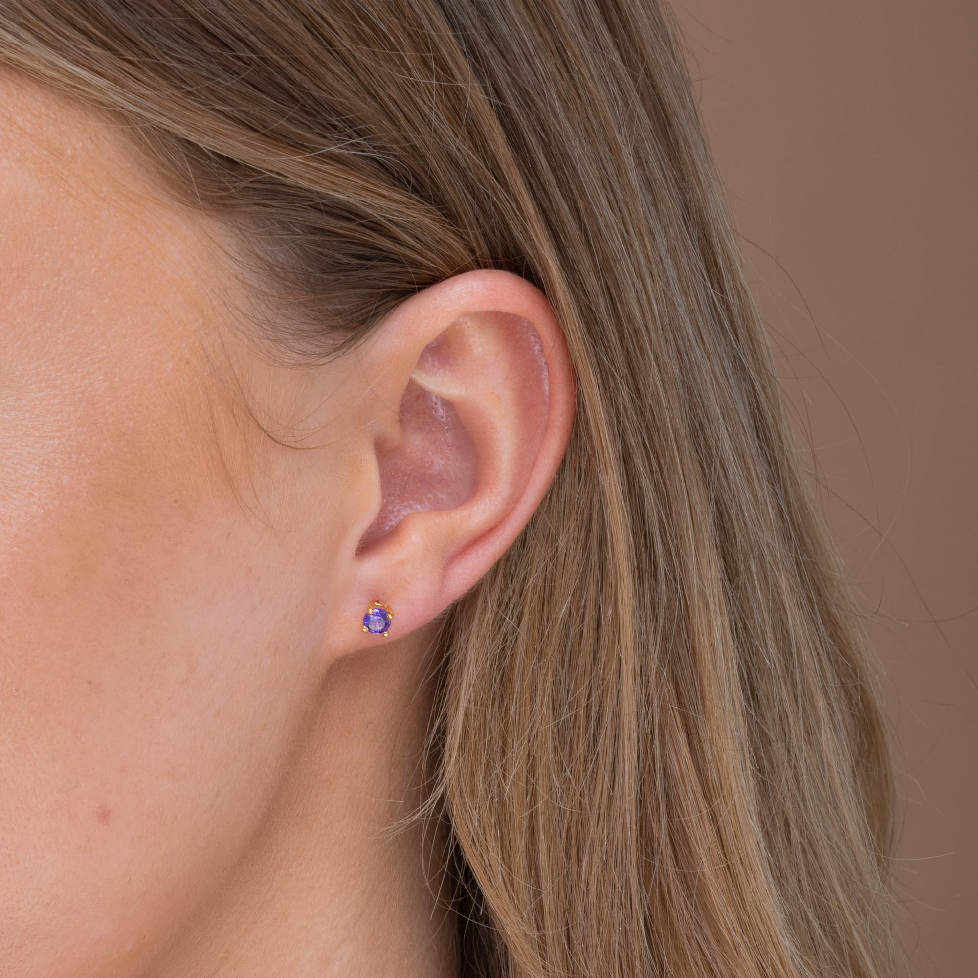 Classic Birthstone Earrings February