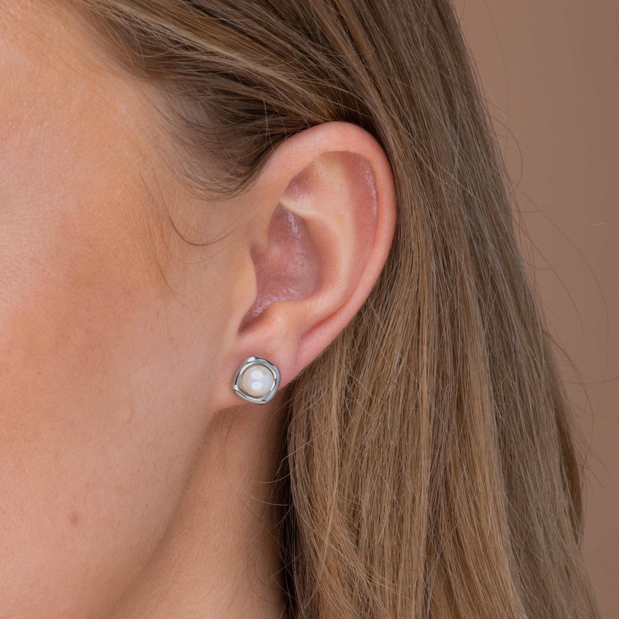 Pearl Halo Stud Earrings