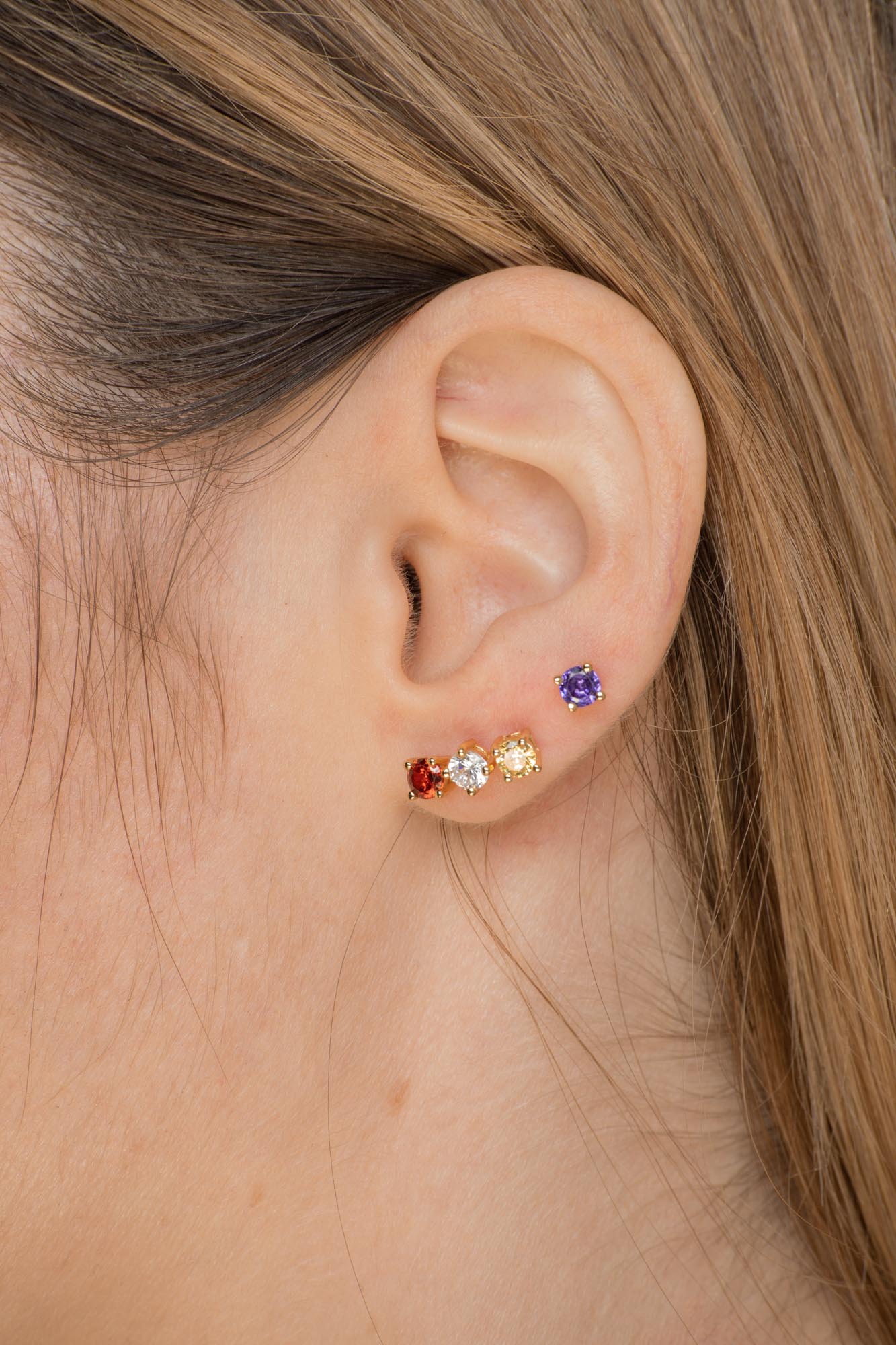 Classic Birthstone Earrings February