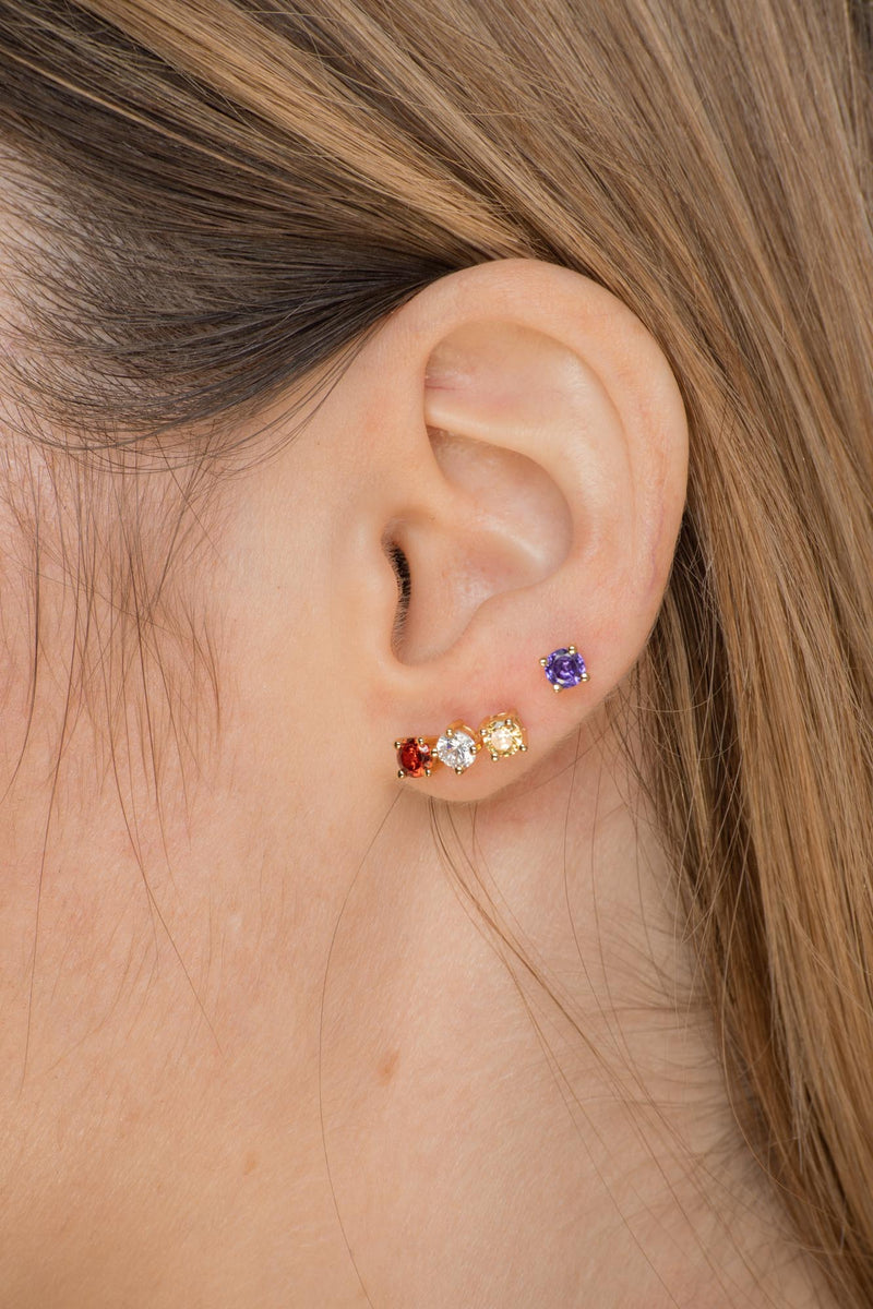 Classic Birthstone Earrings January