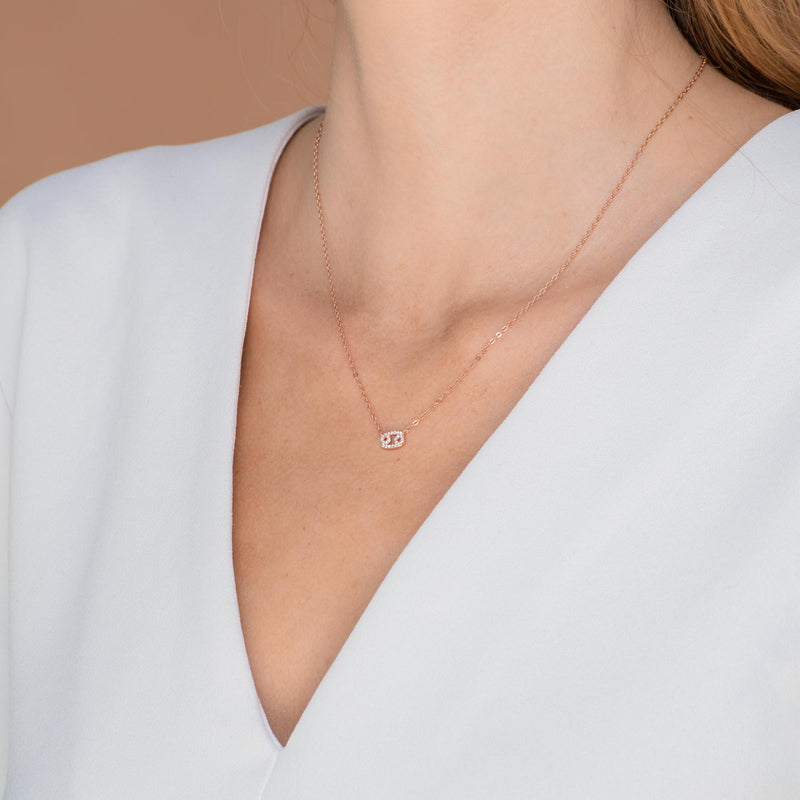 Cancer Sapphire Charm Zodiac Star Sign Necklace