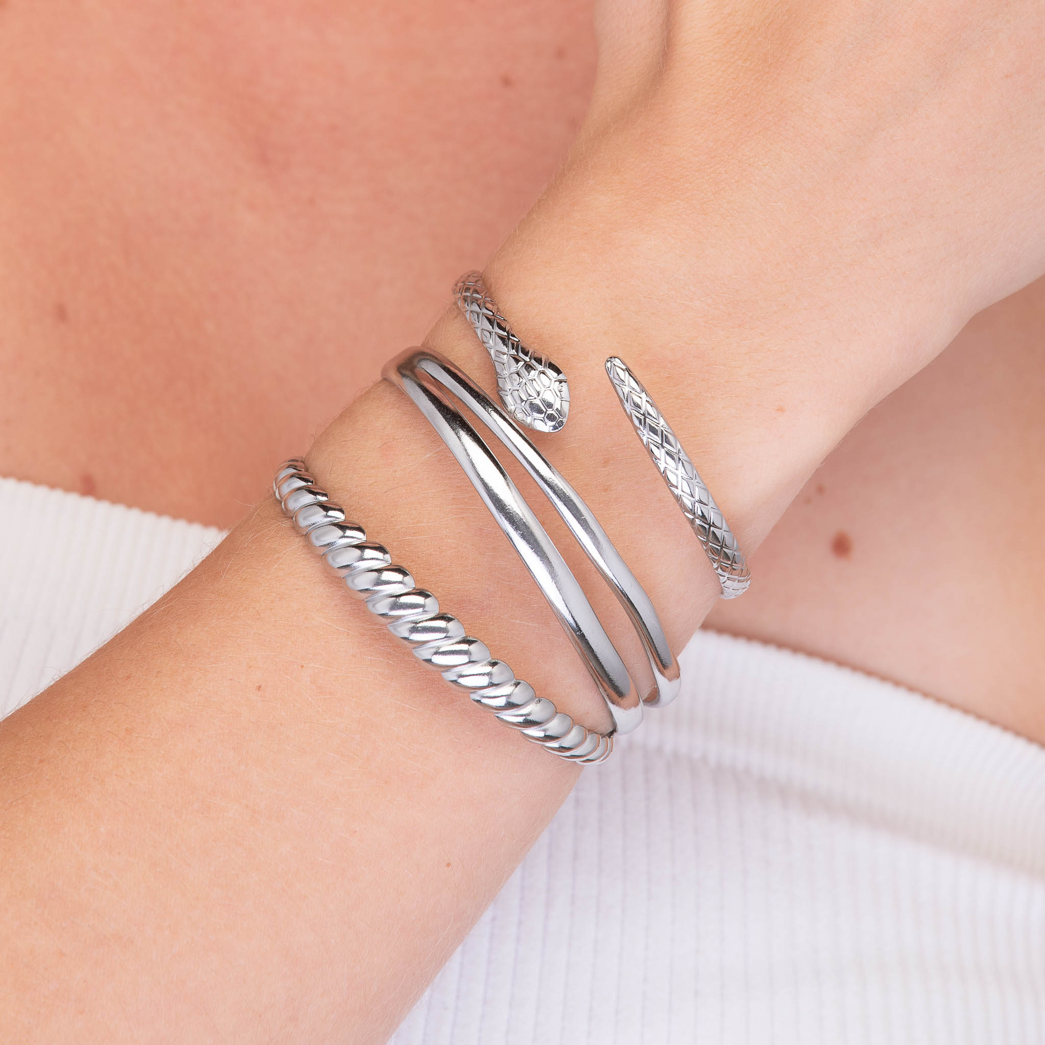 Snake Open Cuff Bangle