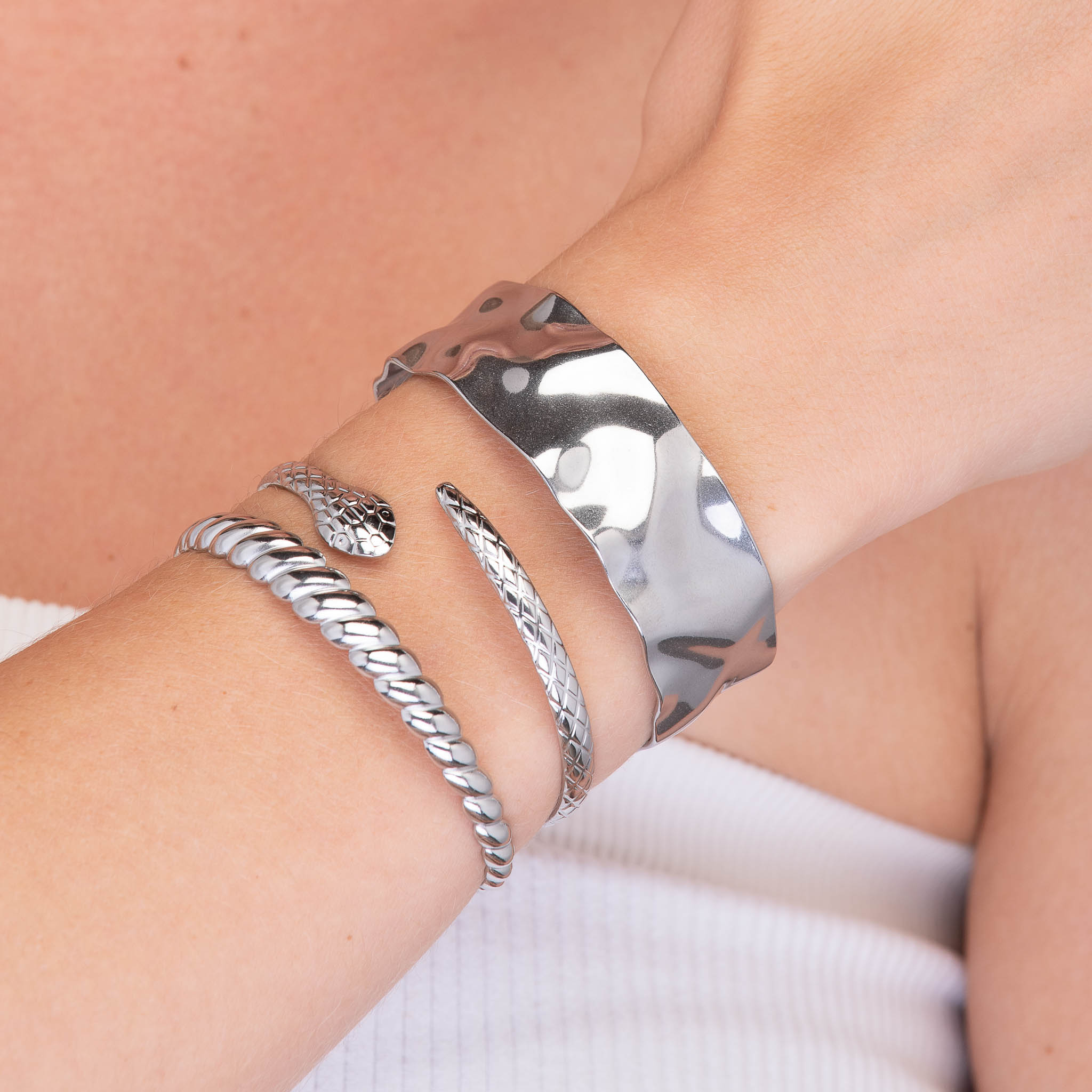 Snake Open Cuff Bangle