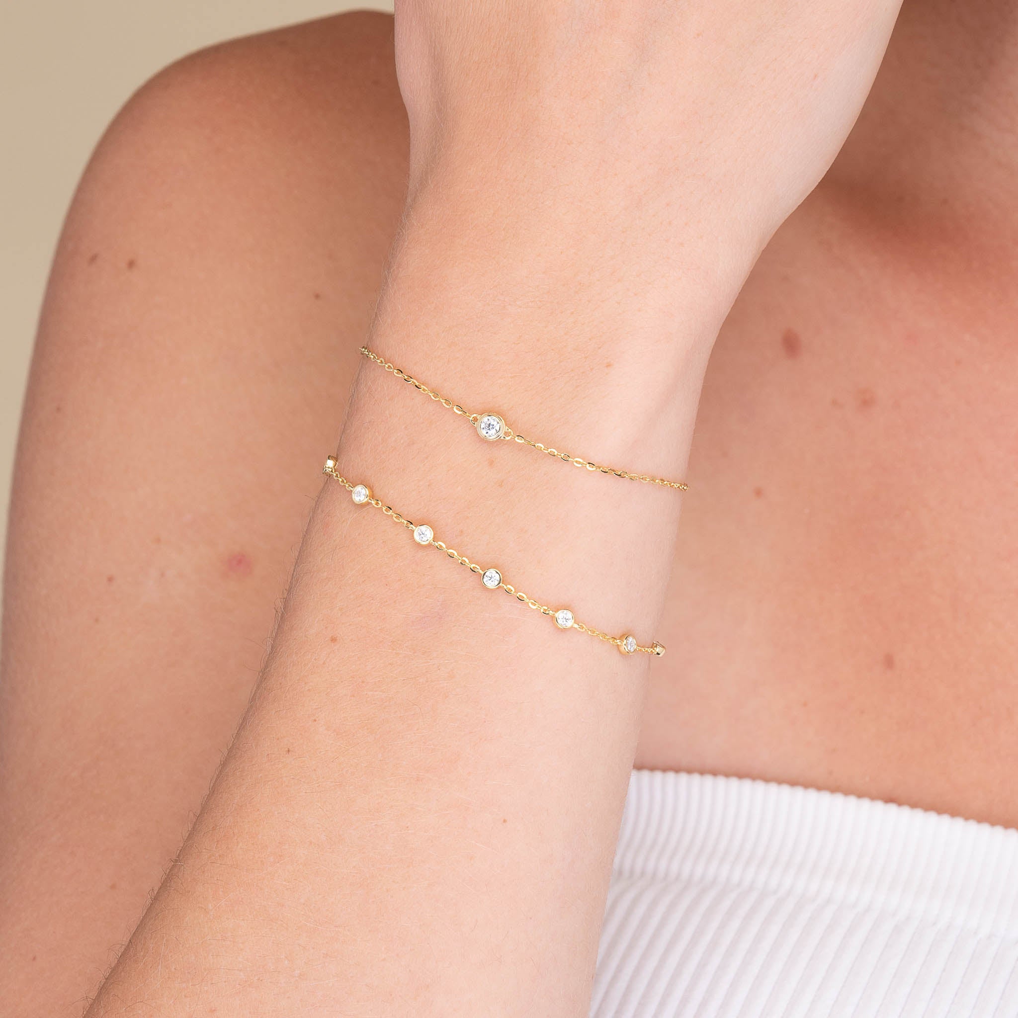 Satellite Moissanite Chain Bracelet