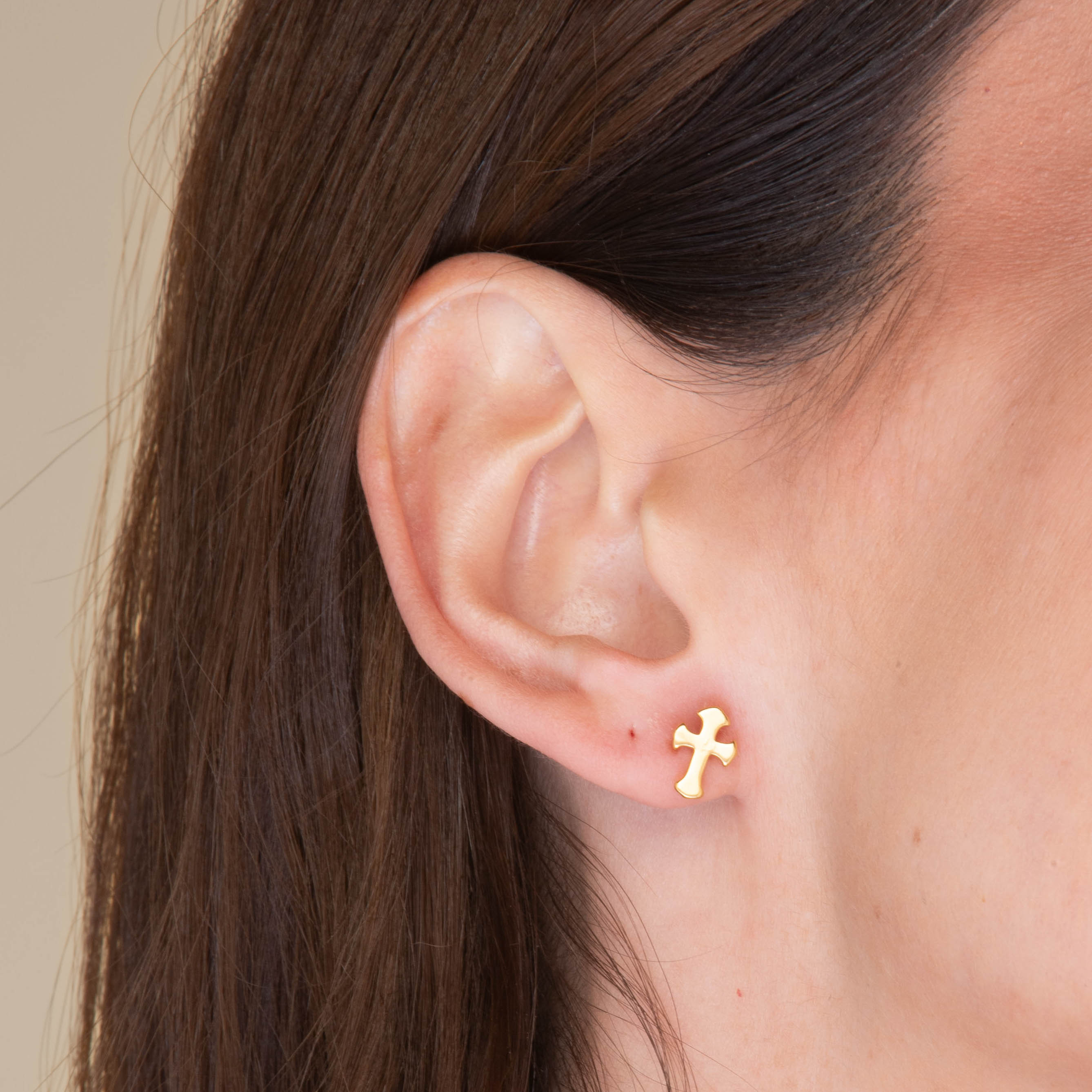 Unisex Cross Stud Earrings