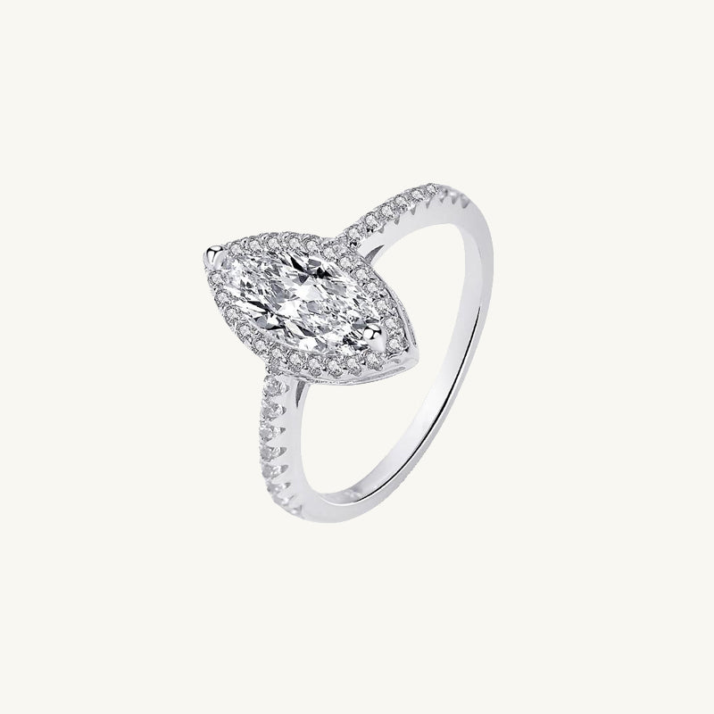 1.0 ct Marquise Moissanite Diamond Ring
