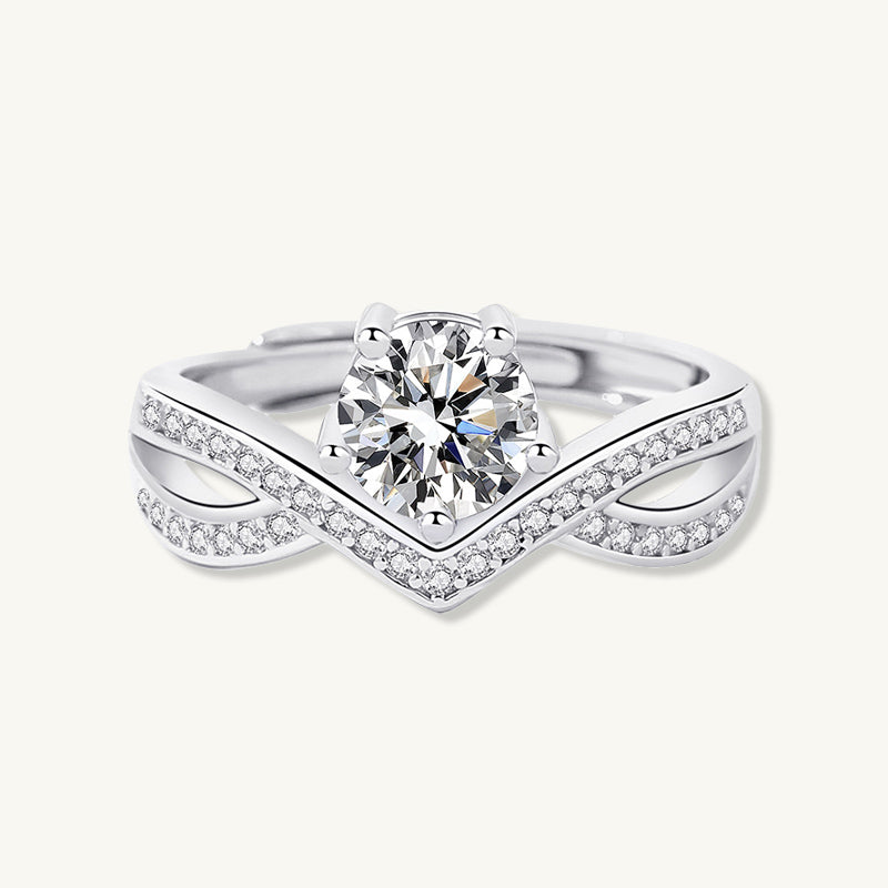 1 ct The Luna Moissanite Diamond Engagement Ring