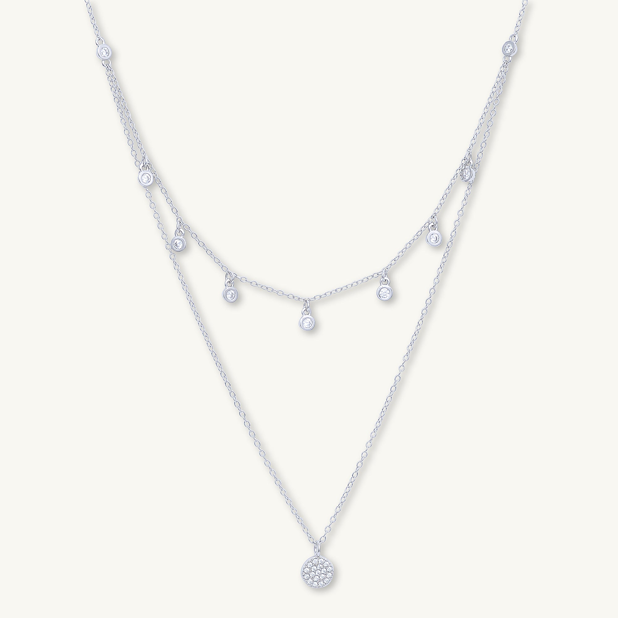Sapphire Station Layered Necklace