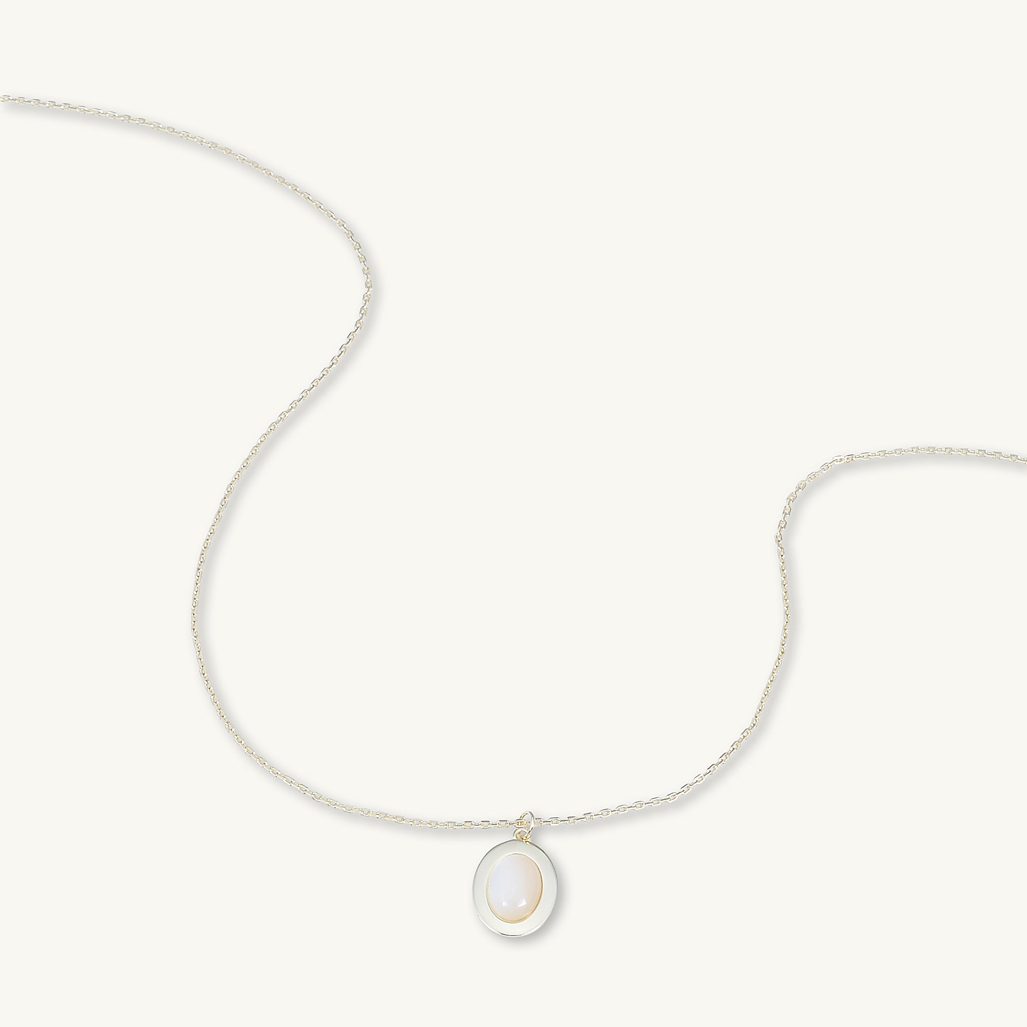 Oval Moonstone Necklace