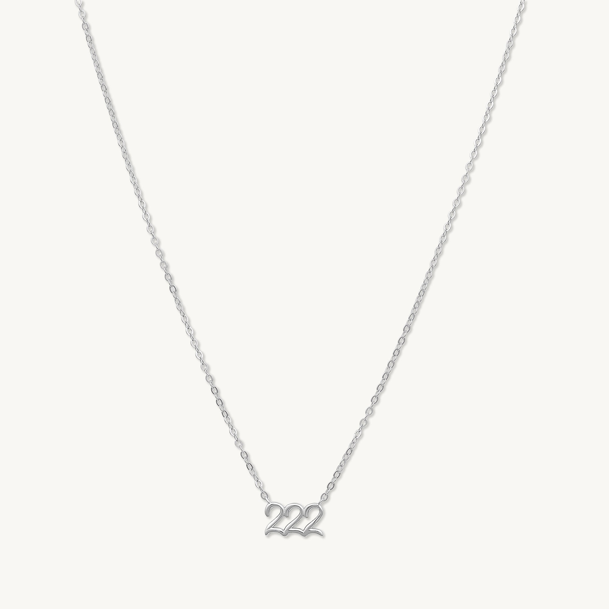 222 Angel Number Pendant Necklace