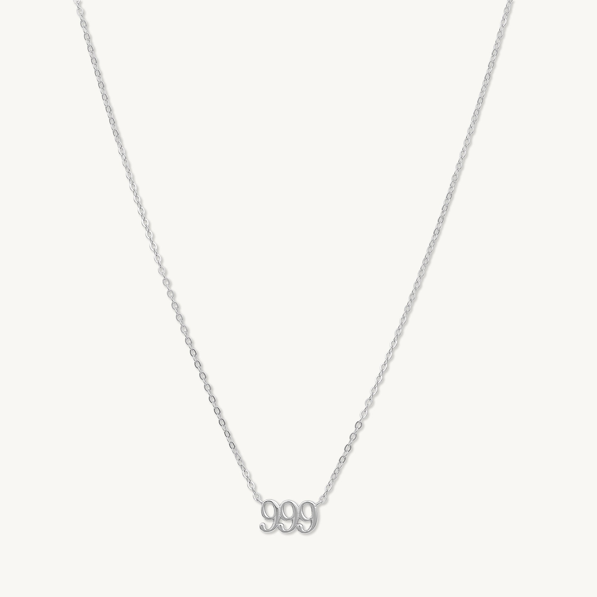 999 Angel Number Pendant Necklace