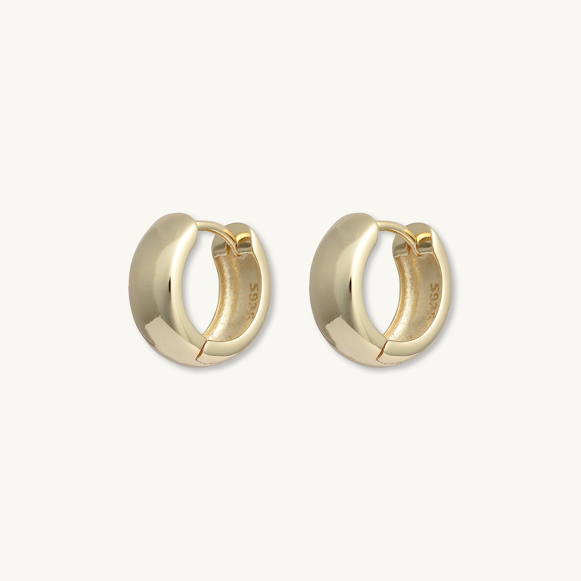 Bold Thick Statement Huggie Earrings
