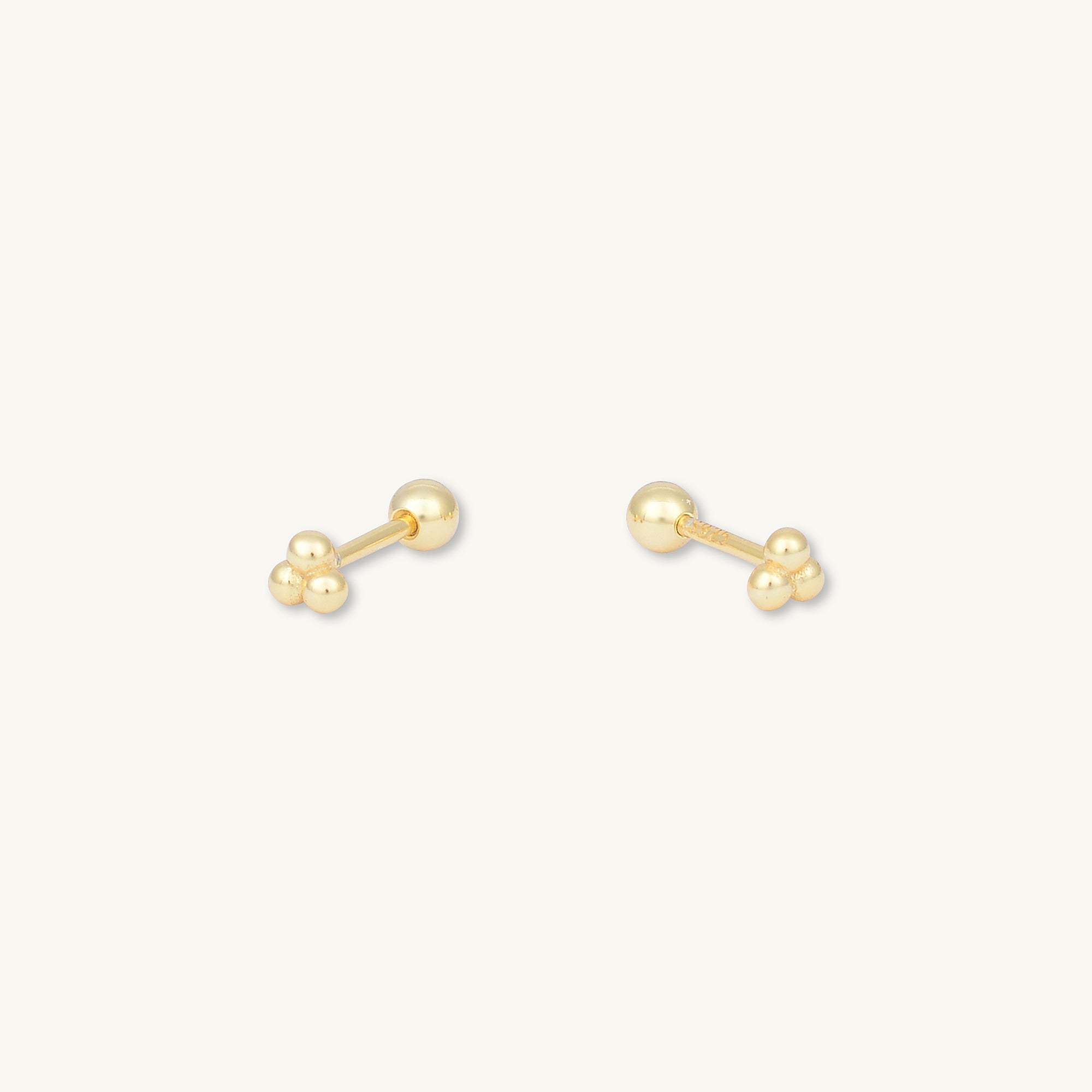 Lotus Dot Barbell Stud Cartilage Earrings