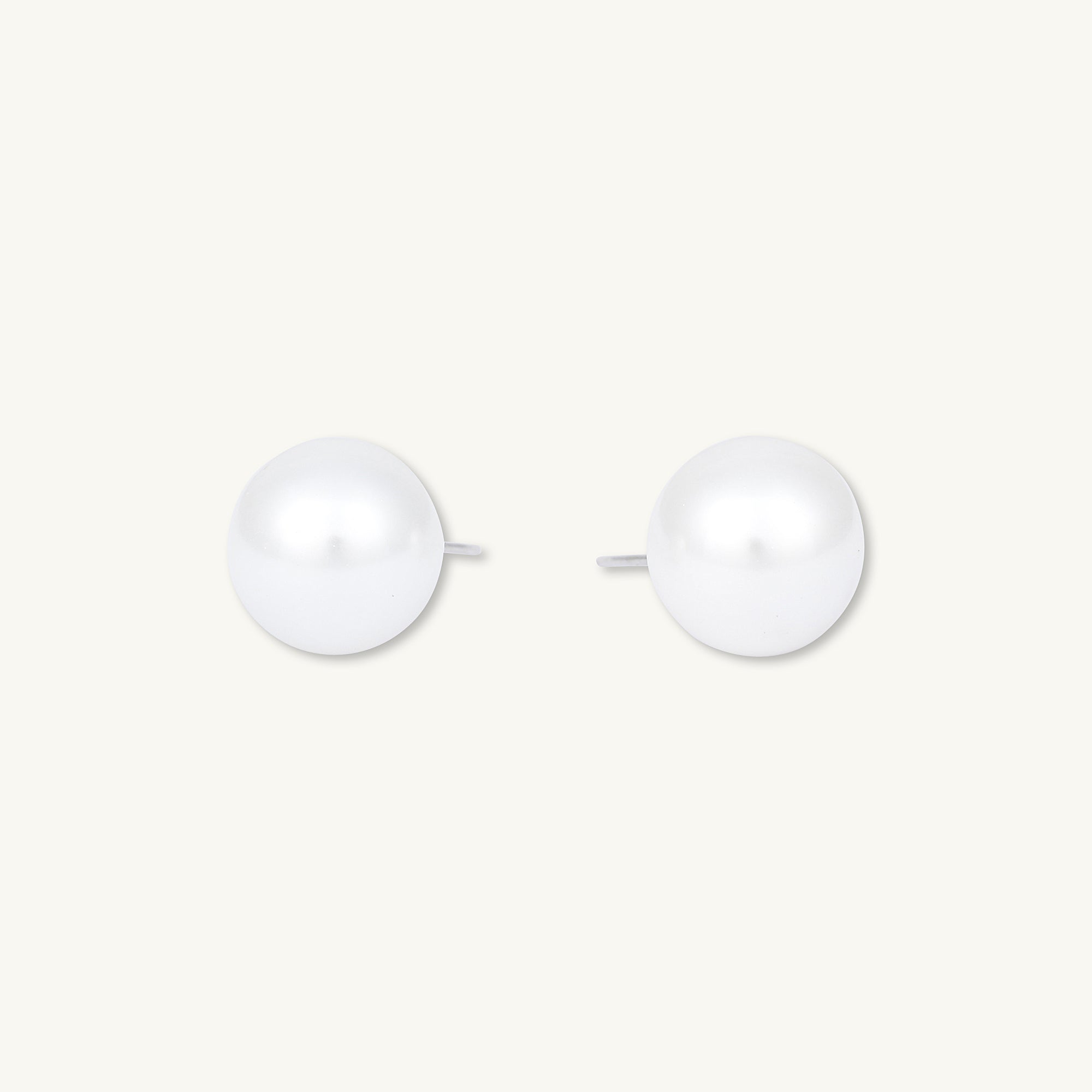 Statement Freshwater White Pearl Stud Earrings