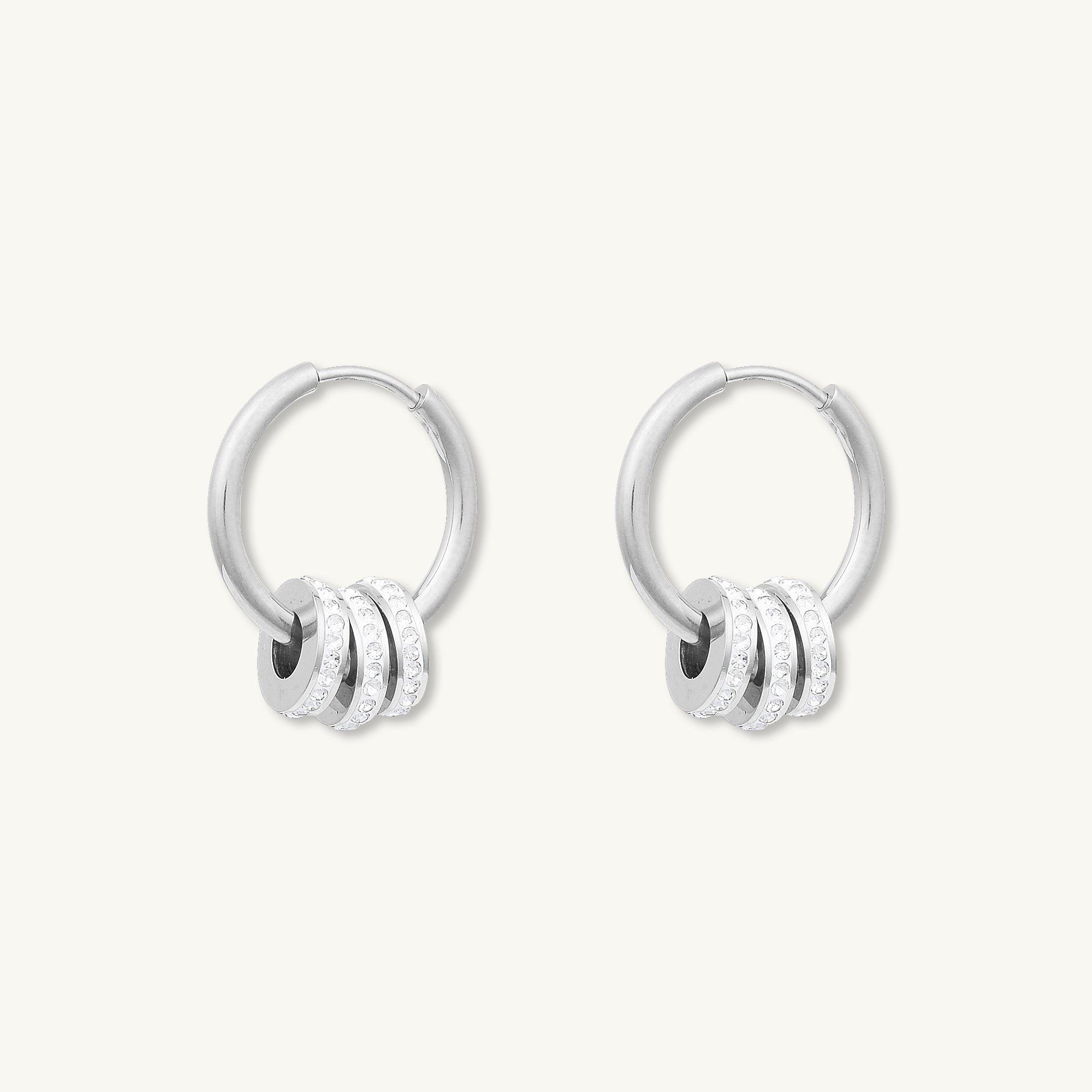 Luna Zirconia Hoop Earrings