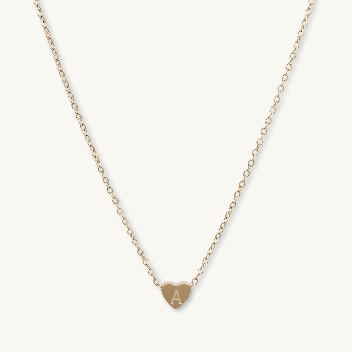 The Heart Pendant Initial Letter Necklace
