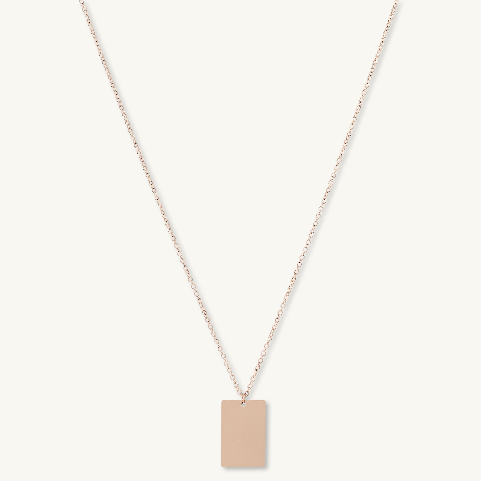 Rectangle Engraved Personalised Necklace