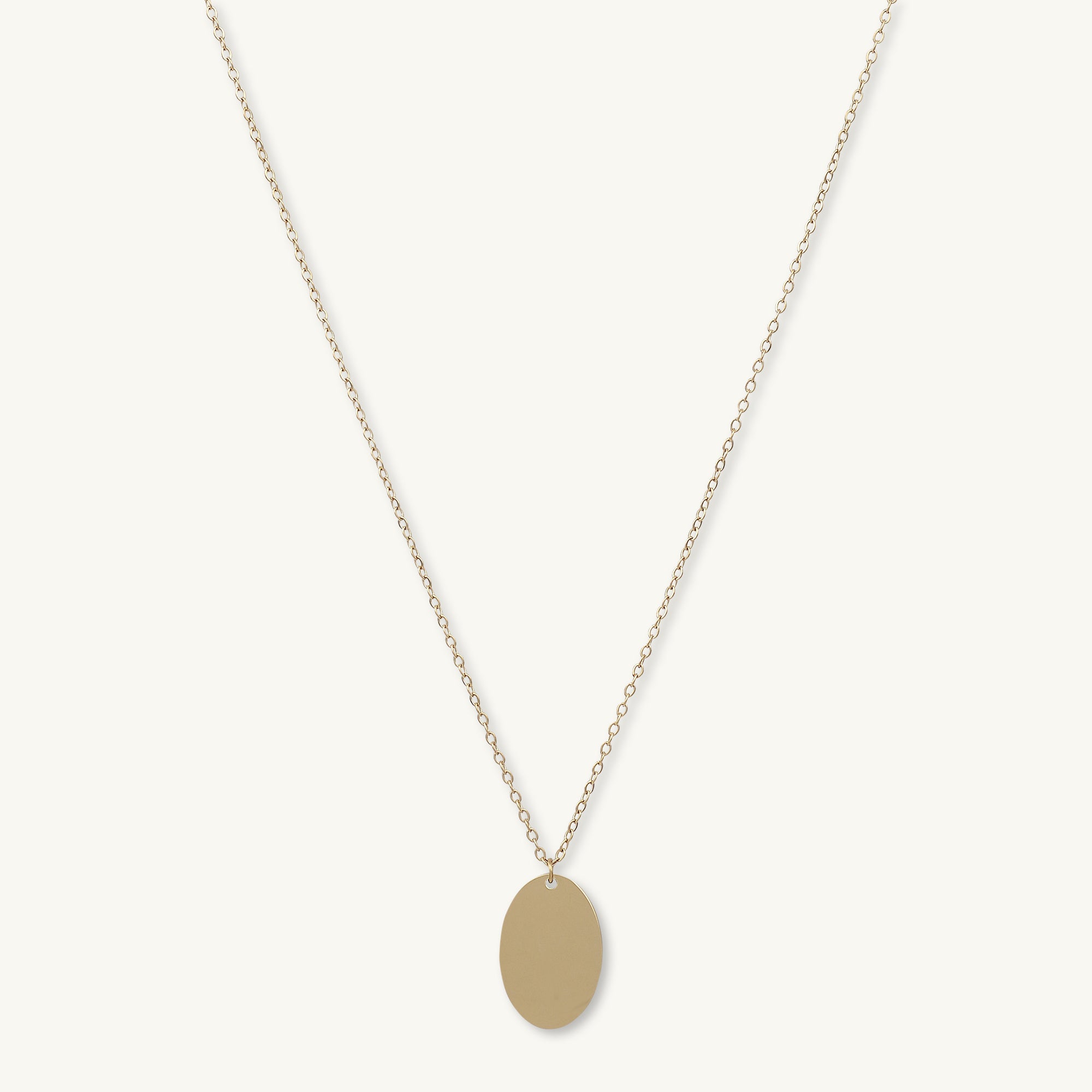 Oval Engraved Personalised Necklace