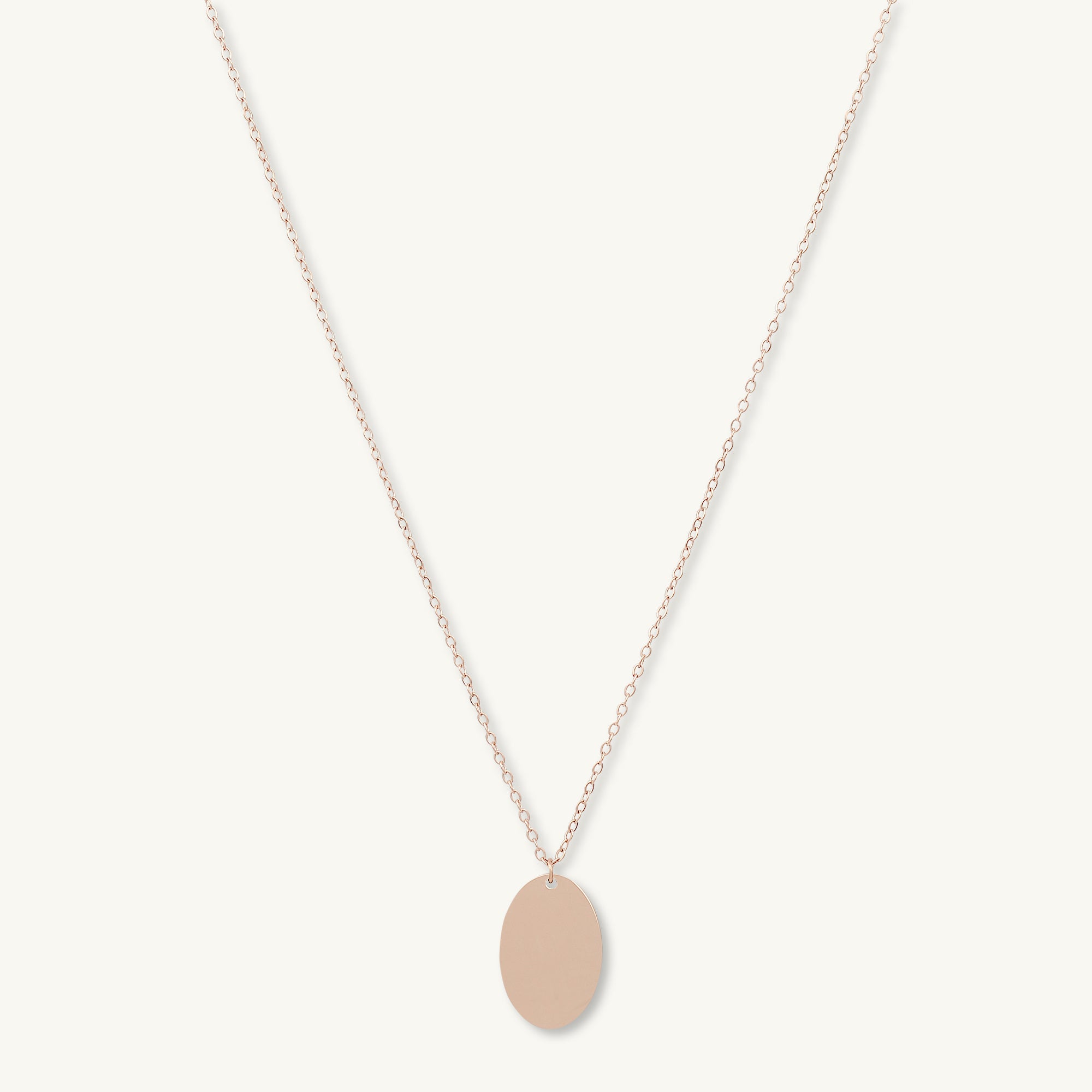 Oval Engraved Personalised Necklace