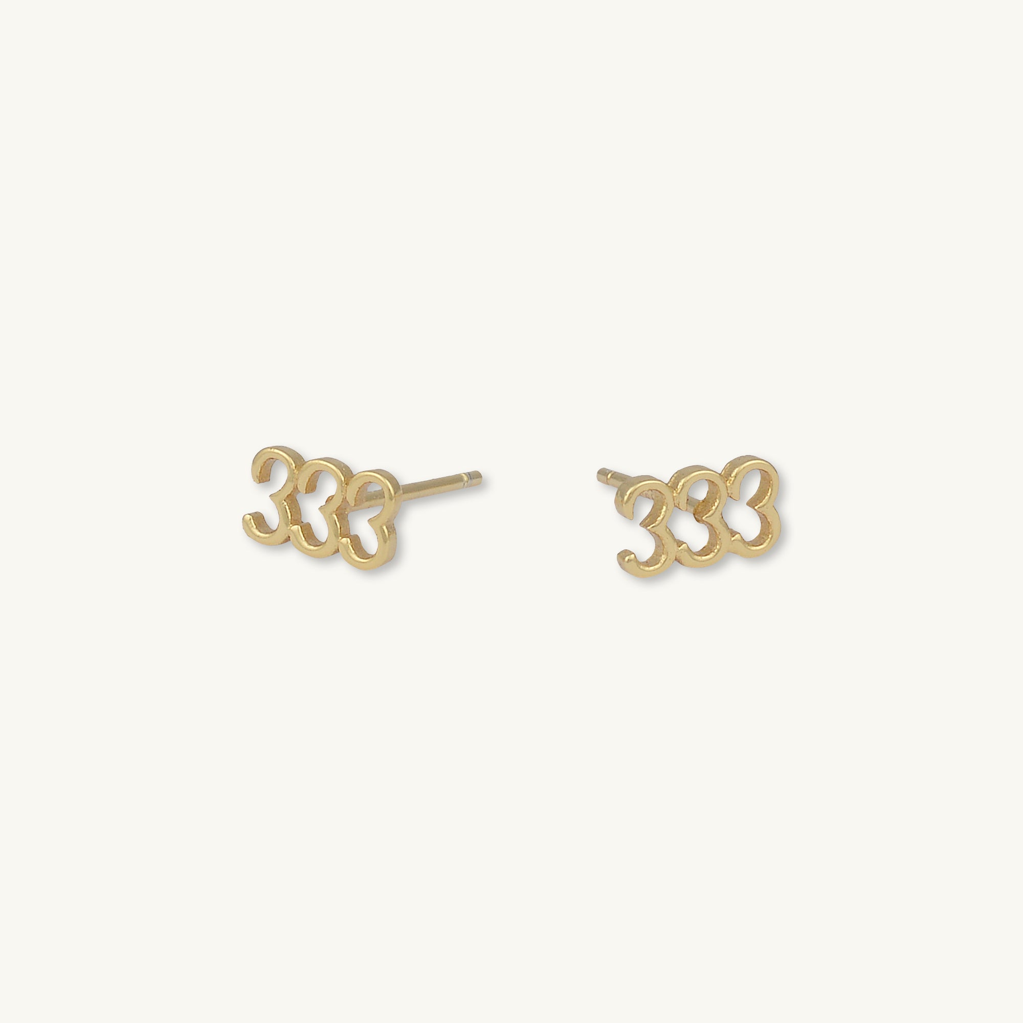 333 Angel Number Earrings