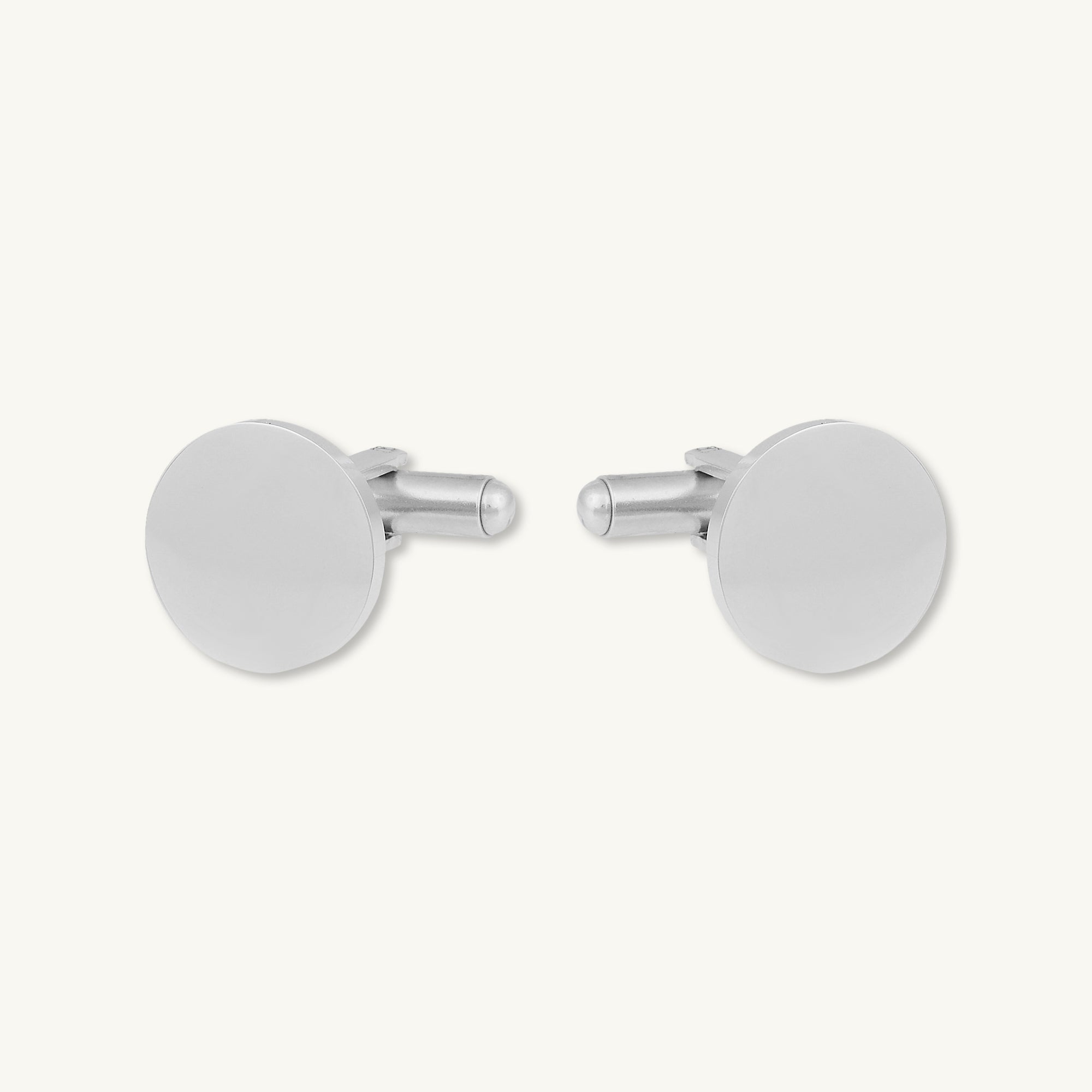 Initial Letter Personalised Engraved Circle Cufflinks