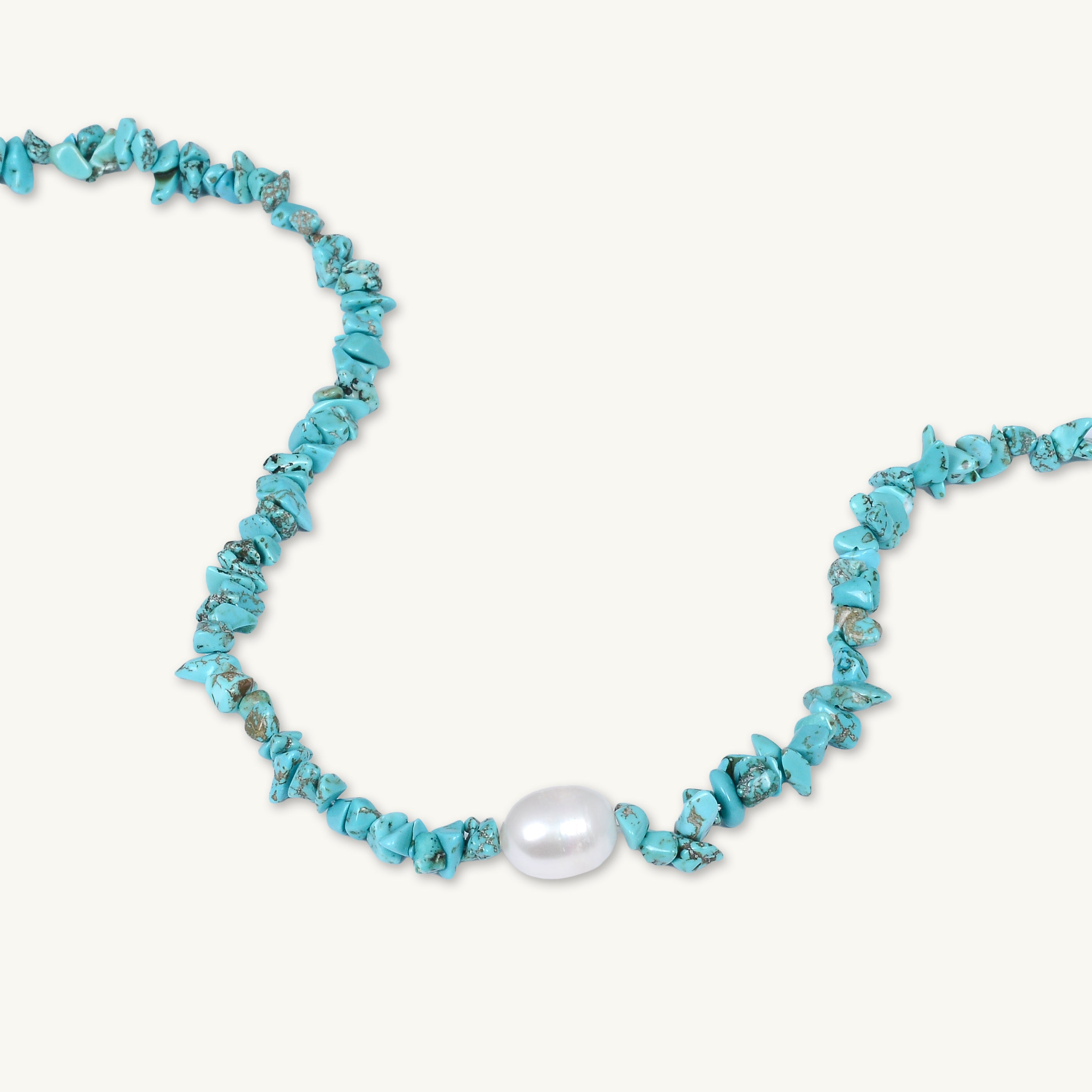 Turquoise Stone Pearl Necklace