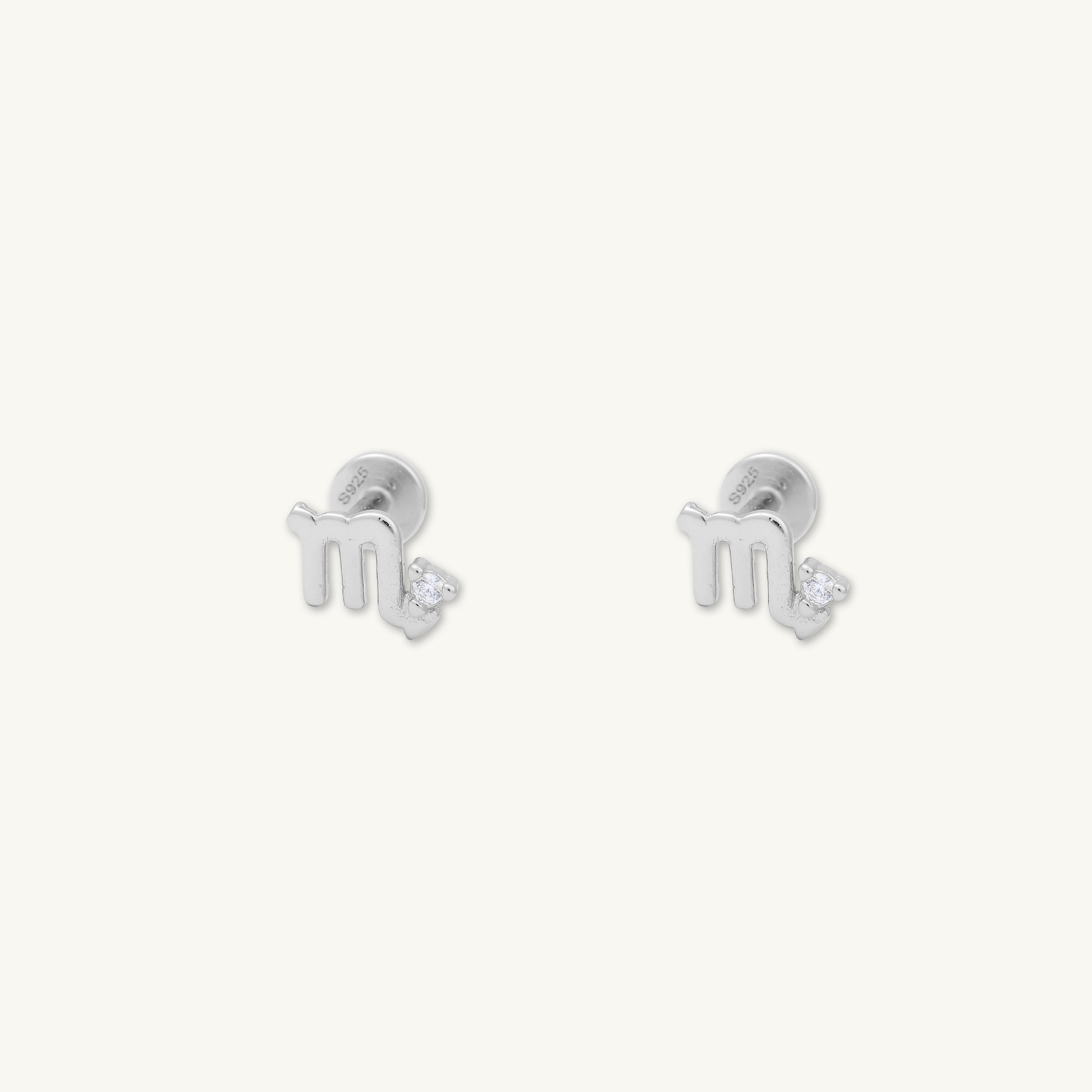 Scorpio Zodiac Star Sign Flat Back Earrings