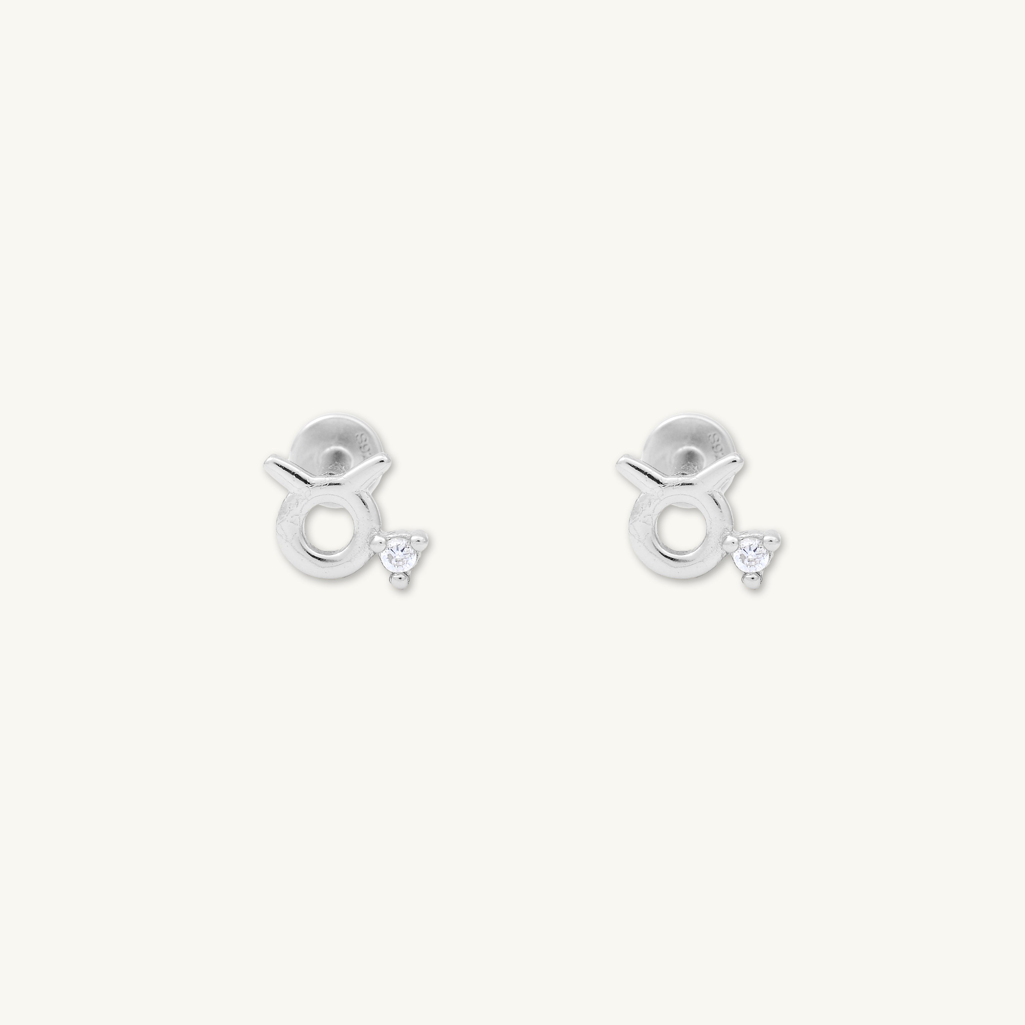 Taurus Zodiac Star Sign Flat Back Earrings