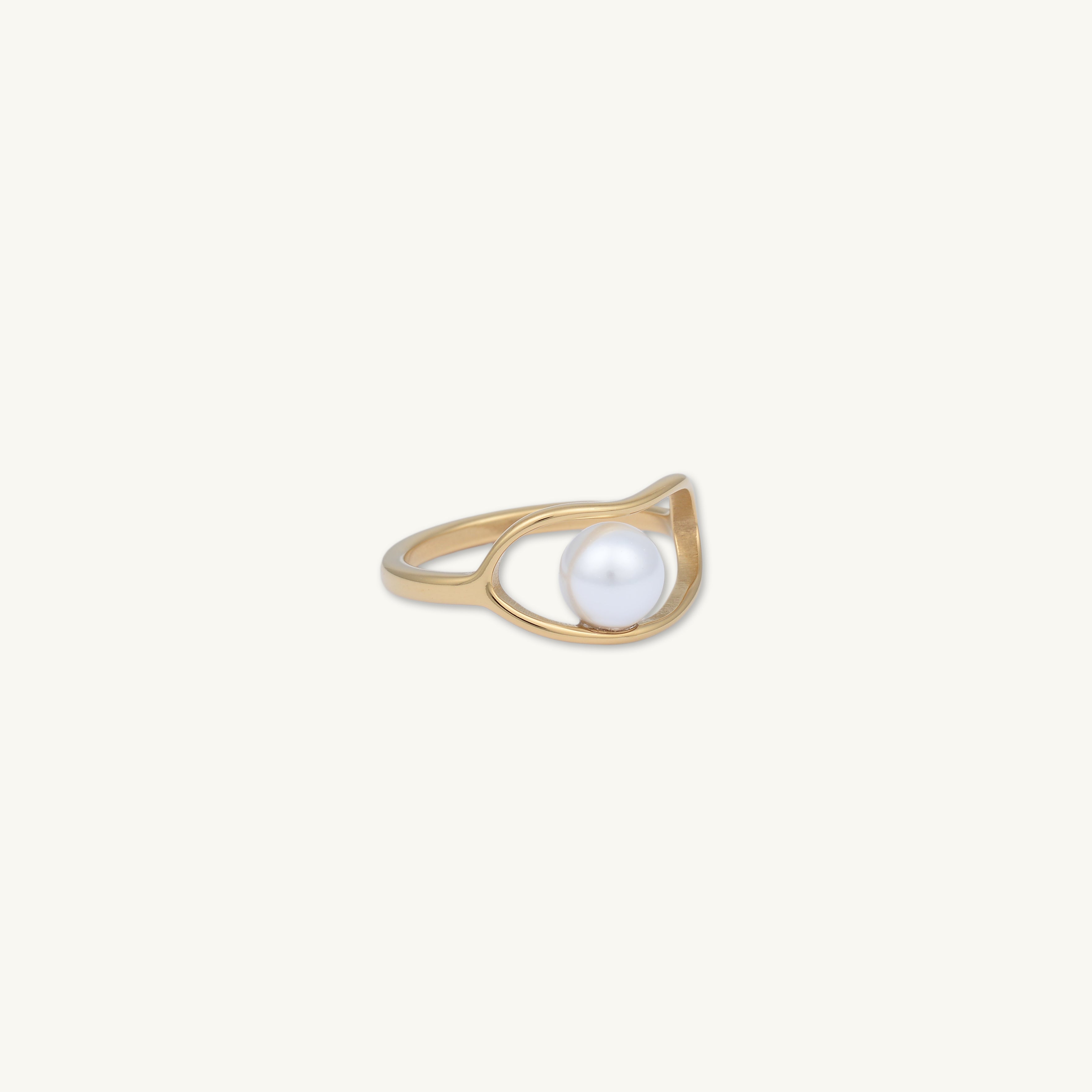 Open Pearl Statement Ring