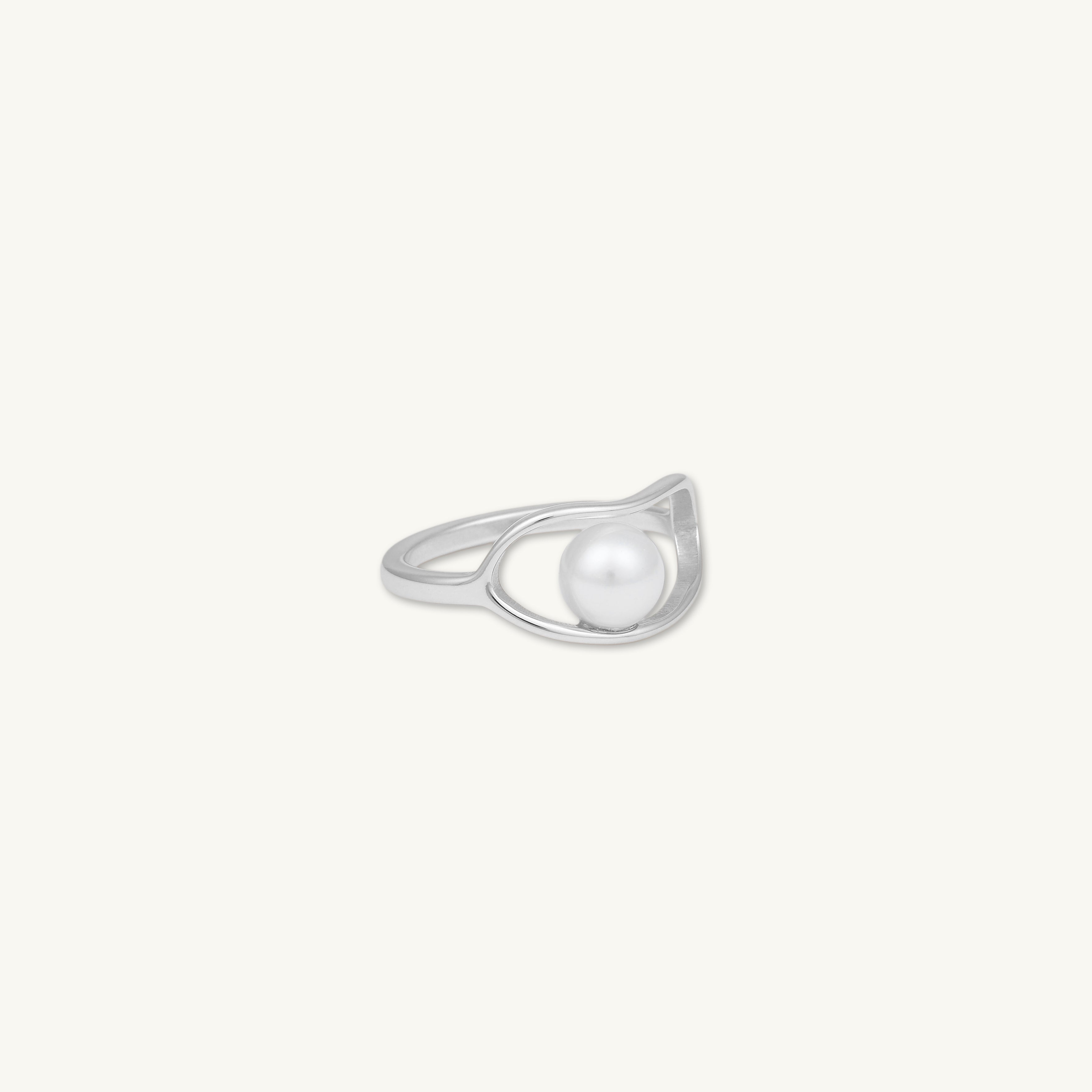 Open Pearl Statement Ring