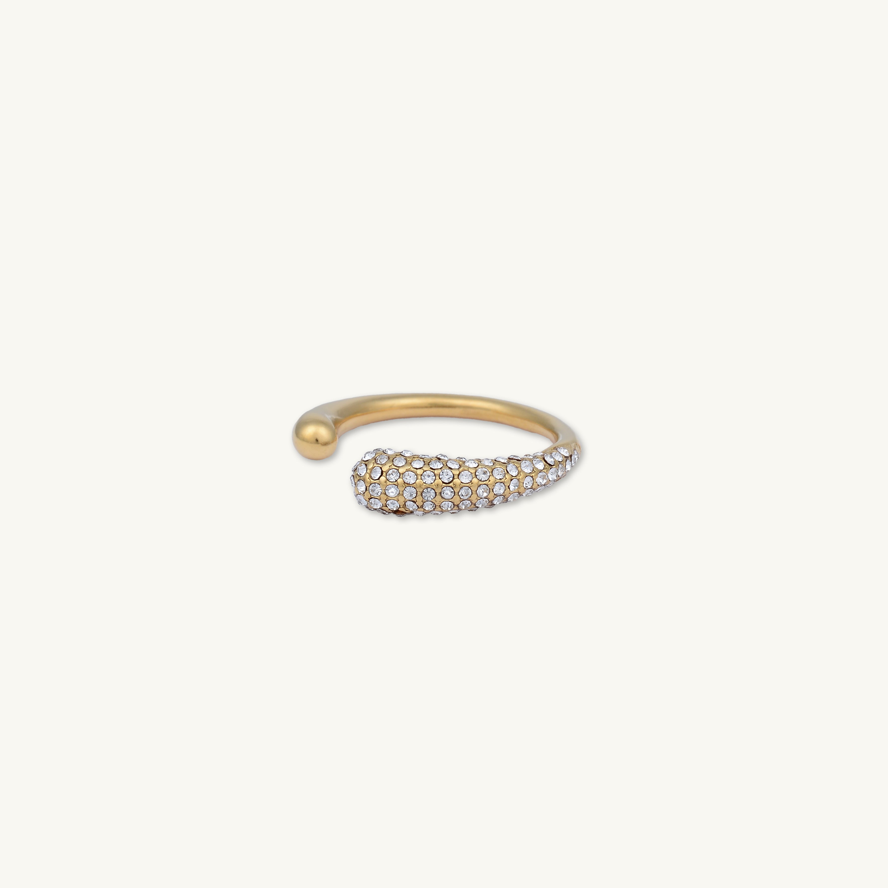 Open Cuff Zirconia Ring