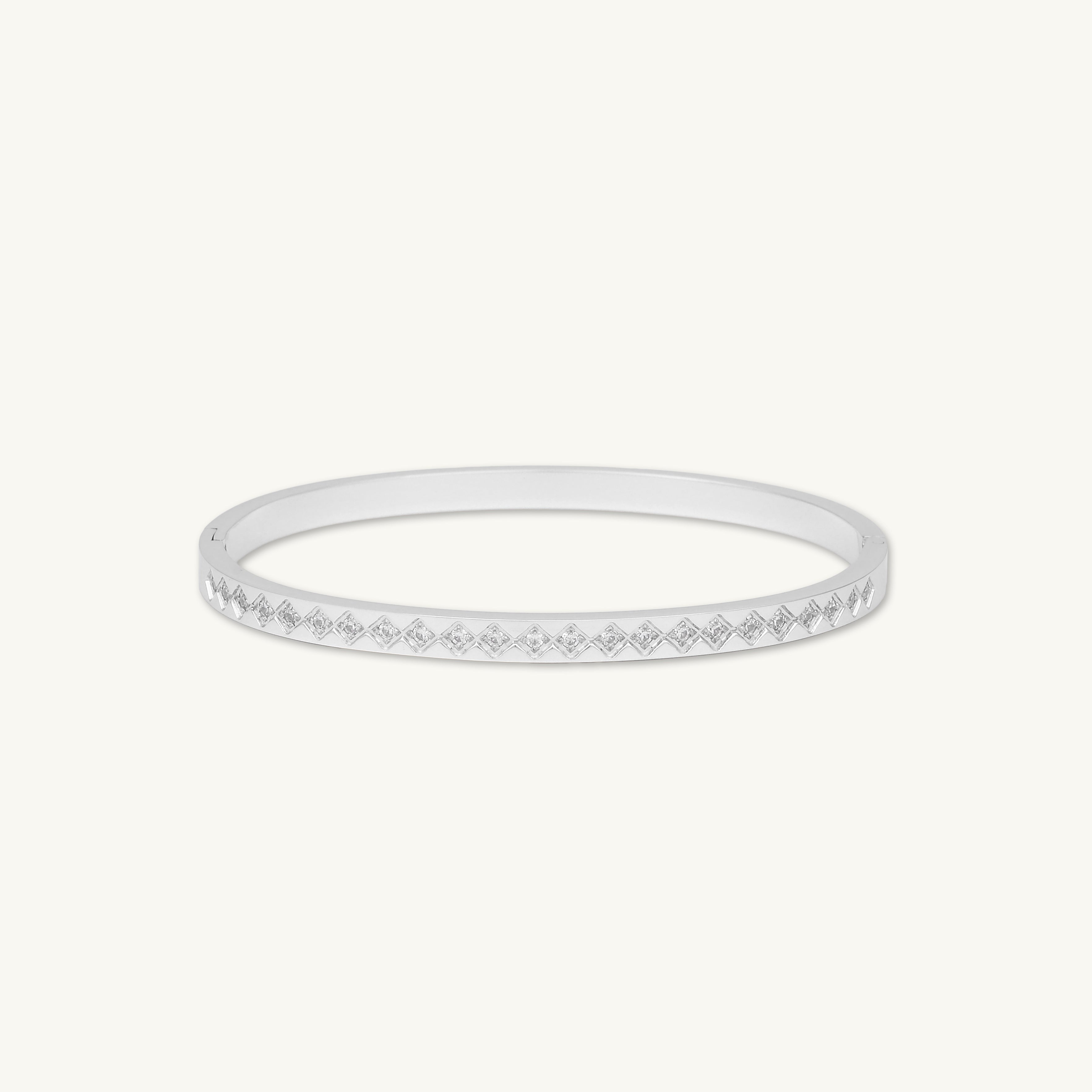 Florence Sapphire Hinged Bangle Bracelet