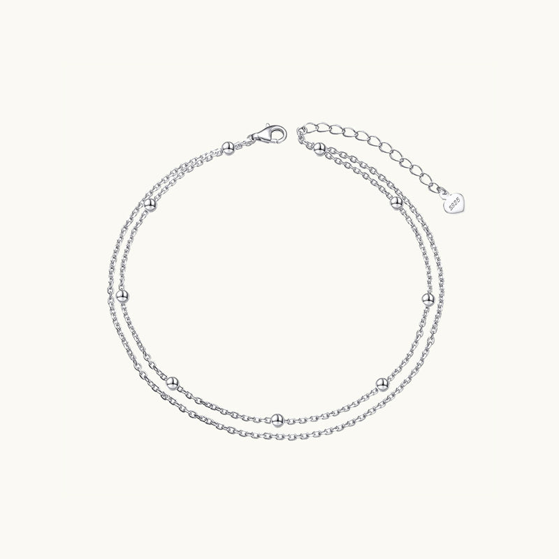 Double Satellite Chain Anklet