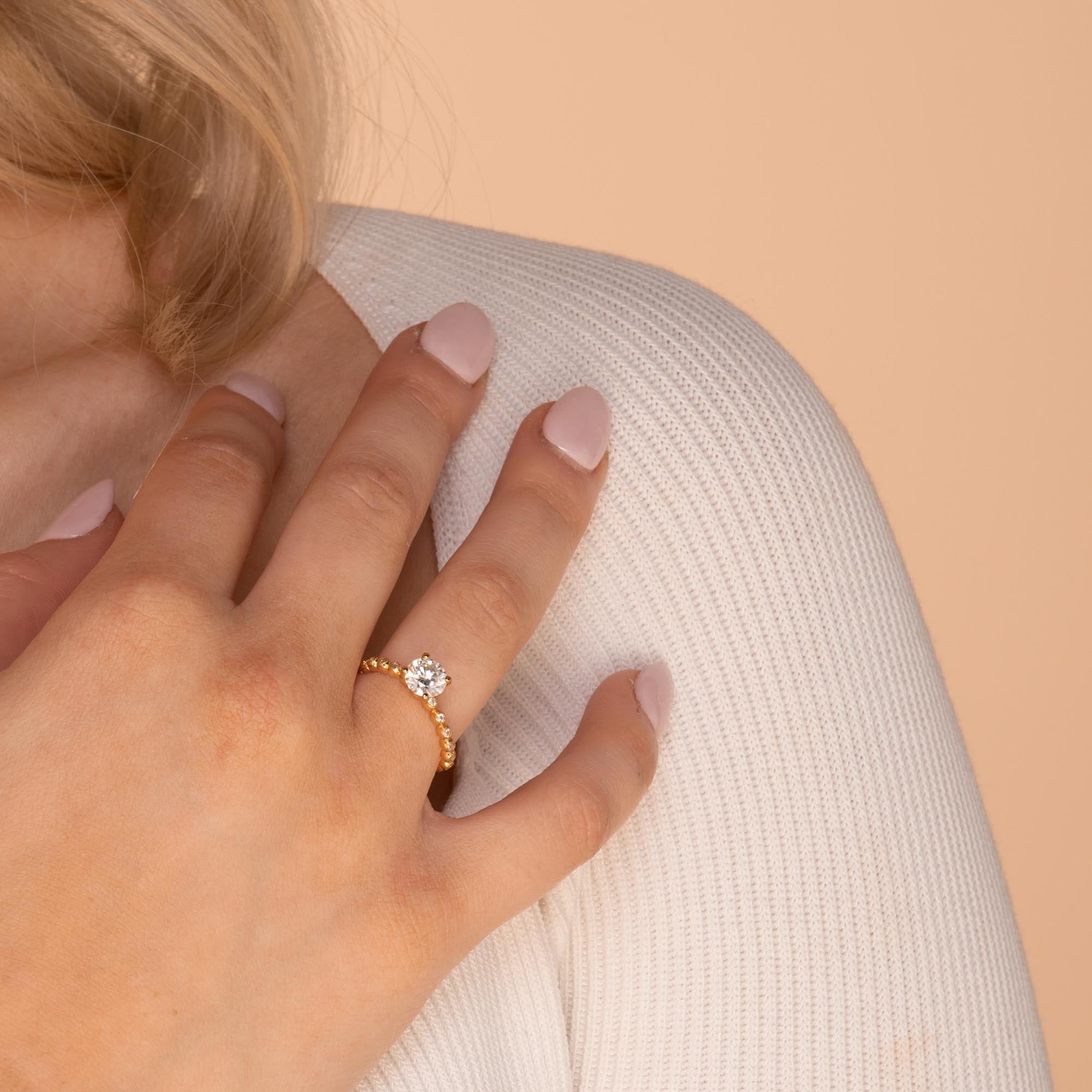 1 ct The Emilia Moissanite Diamond Engagement Ring