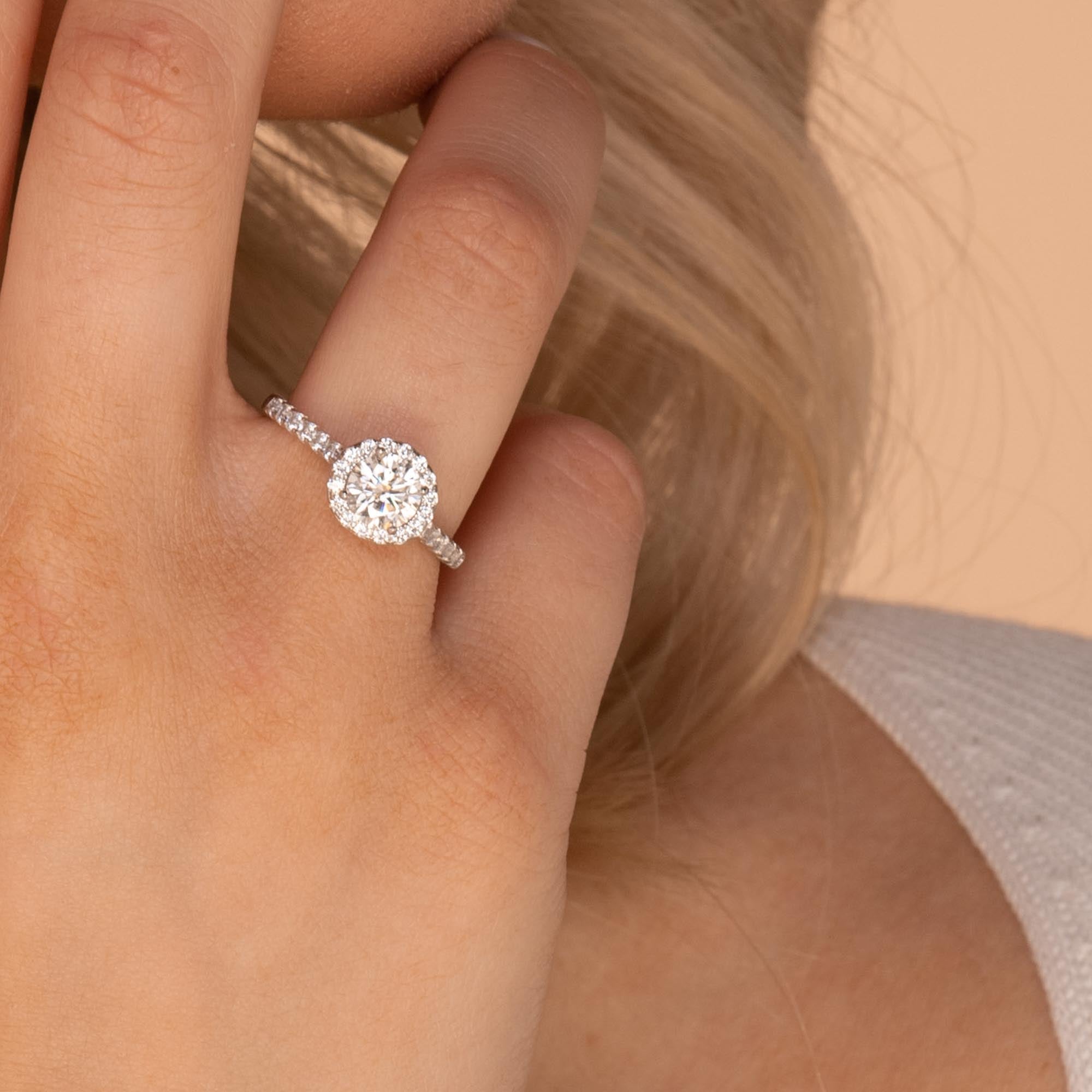 1 ct The Victoria Moissanite Diamond Engagement Ring
