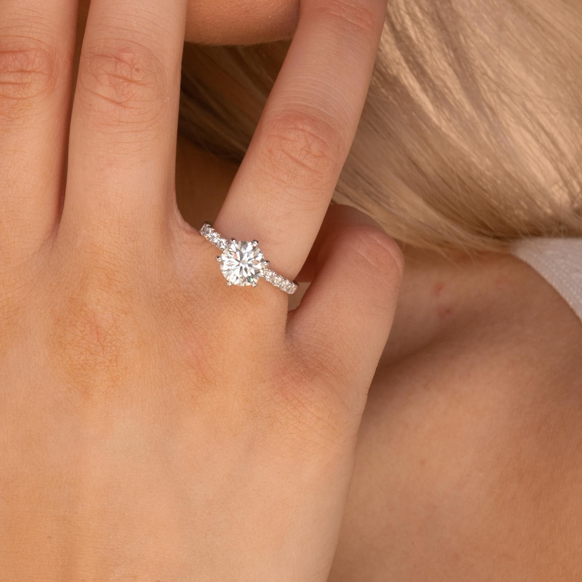 2 ct The Classic Moissanite Diamond Engagement Ring