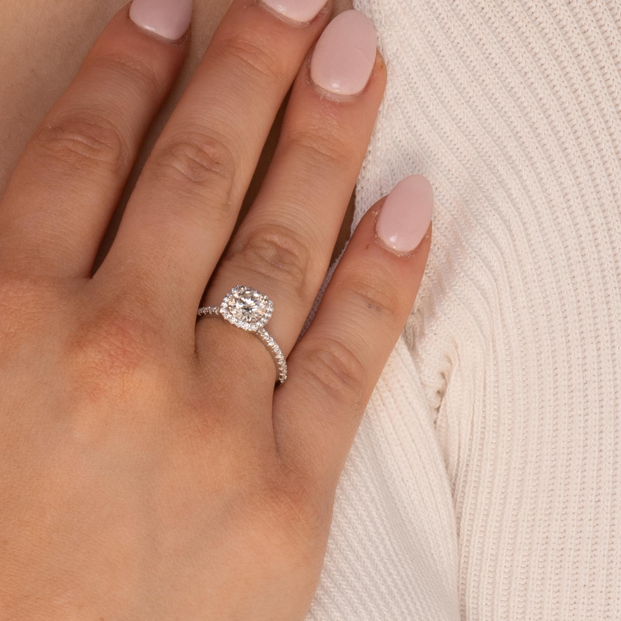 1 ct The Hazel Moissanite Diamond Engagement Ring