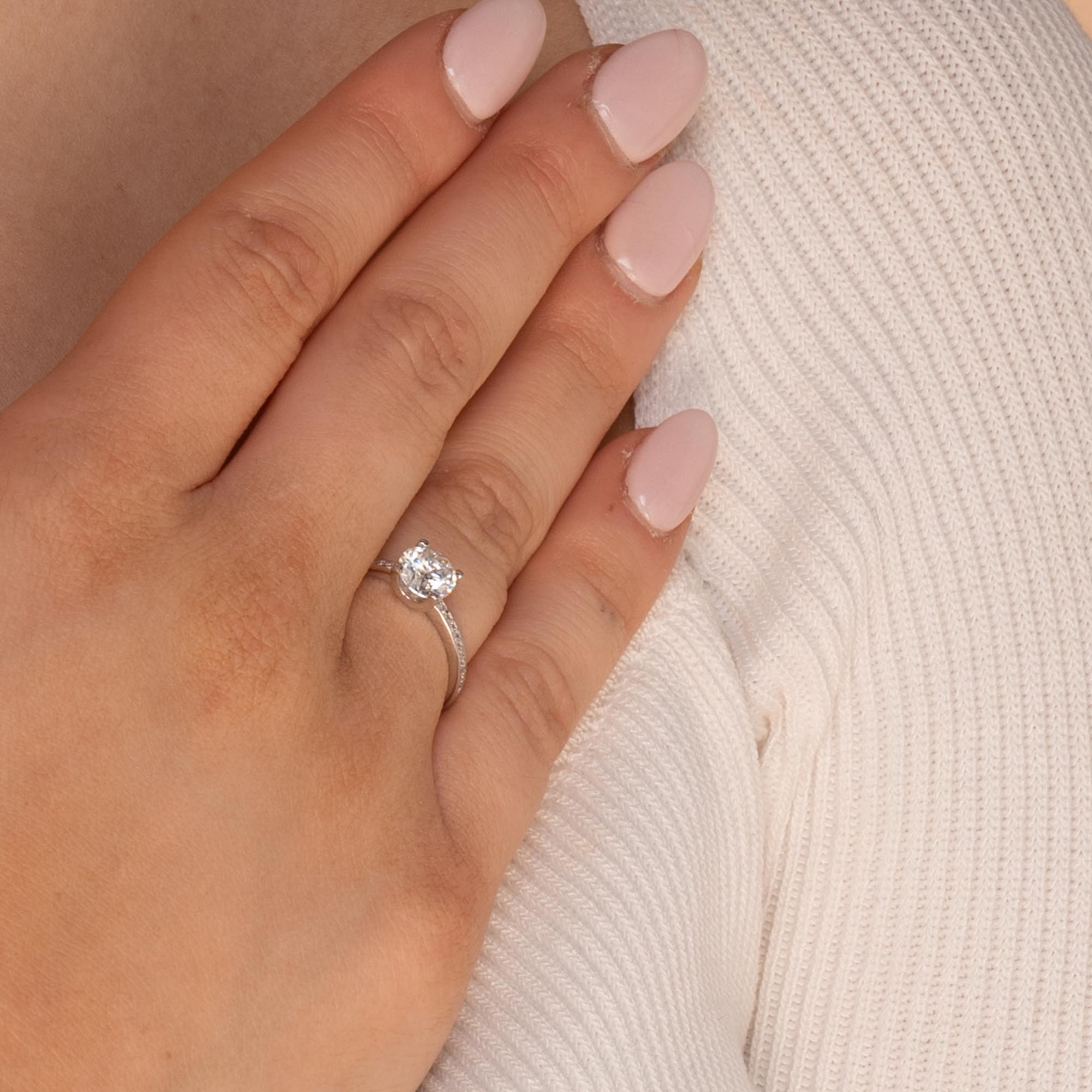 1 ct The Ella Moissanite Diamond Engagement Ring