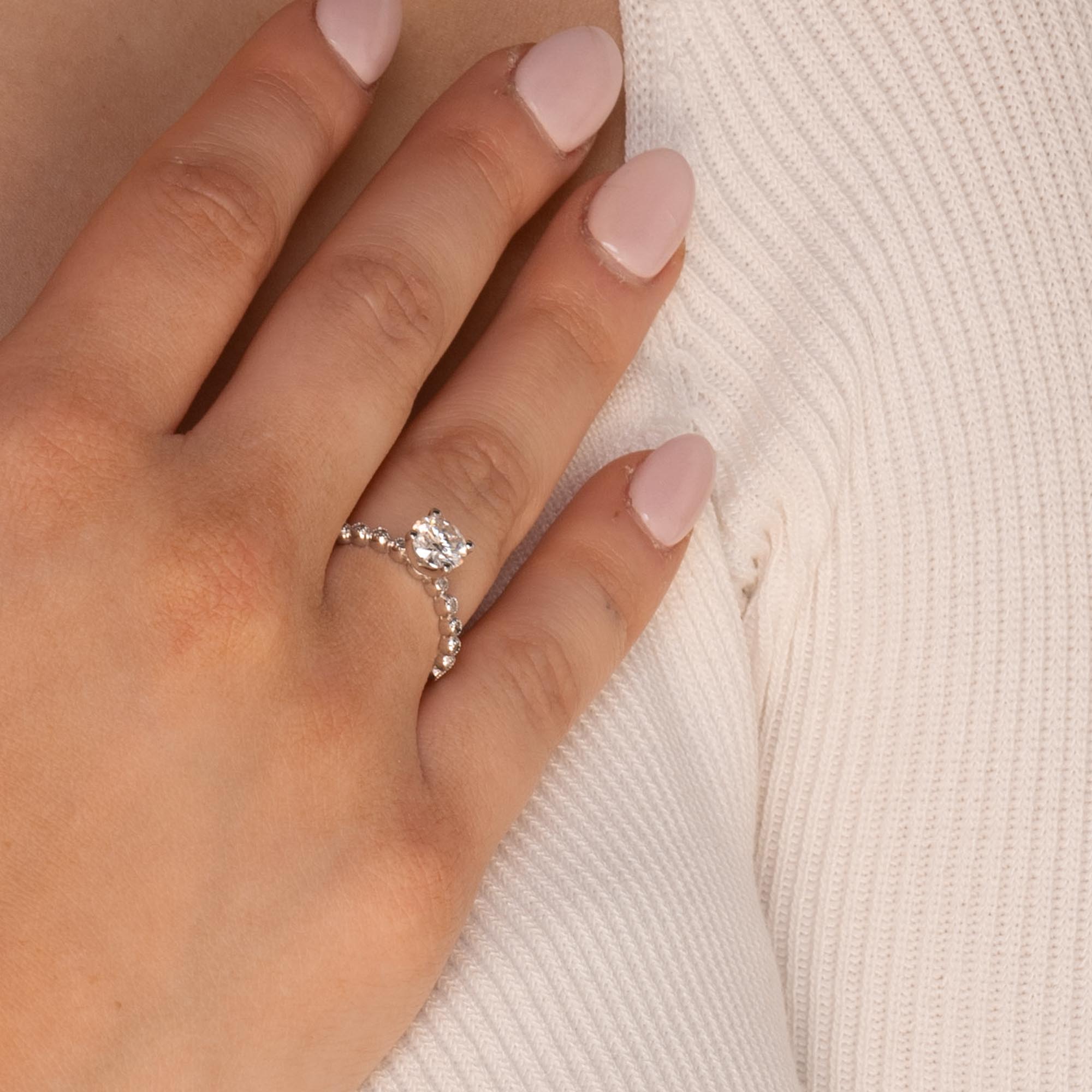 1 ct The Isabella Moissanite Diamond Engagement Ring