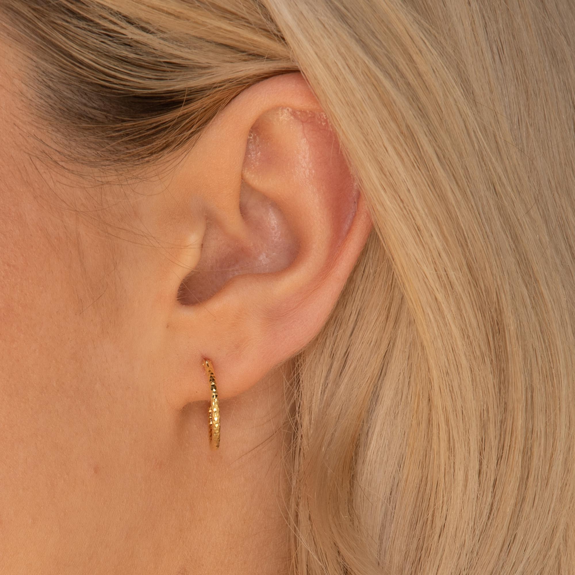 Edged Hoop Earrings