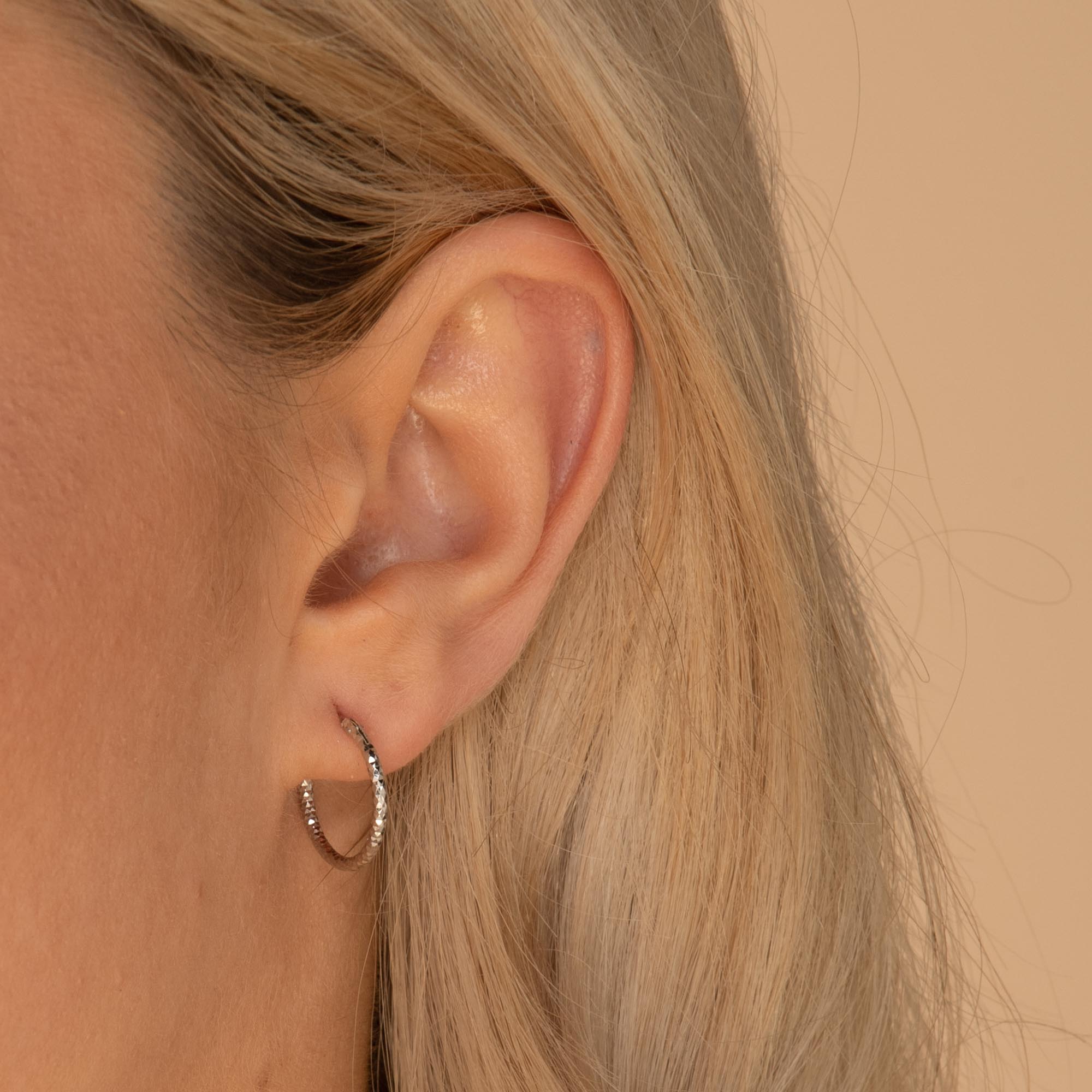 Edged Hoop Earrings