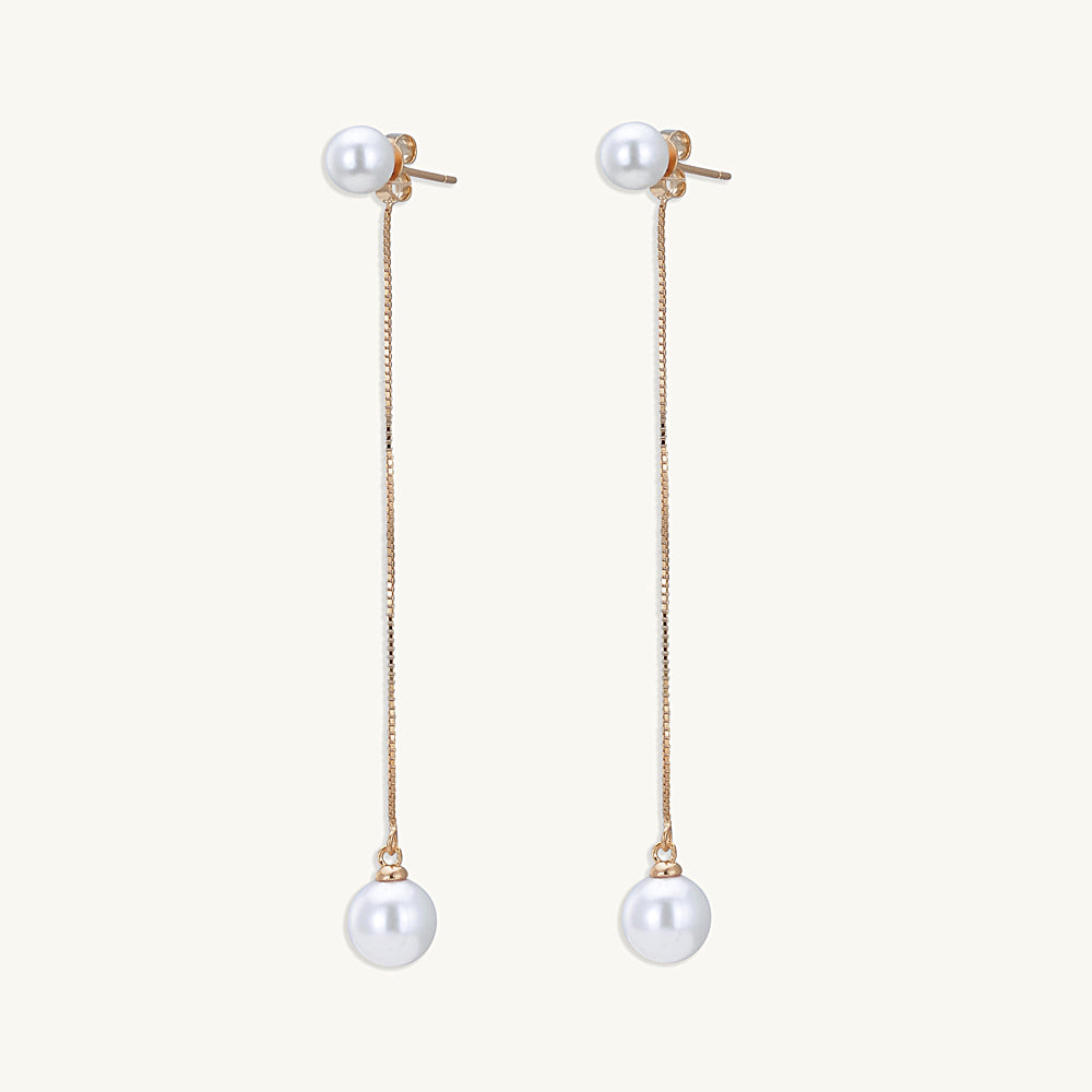 Freshwater Pearl Twin Drop Earrings