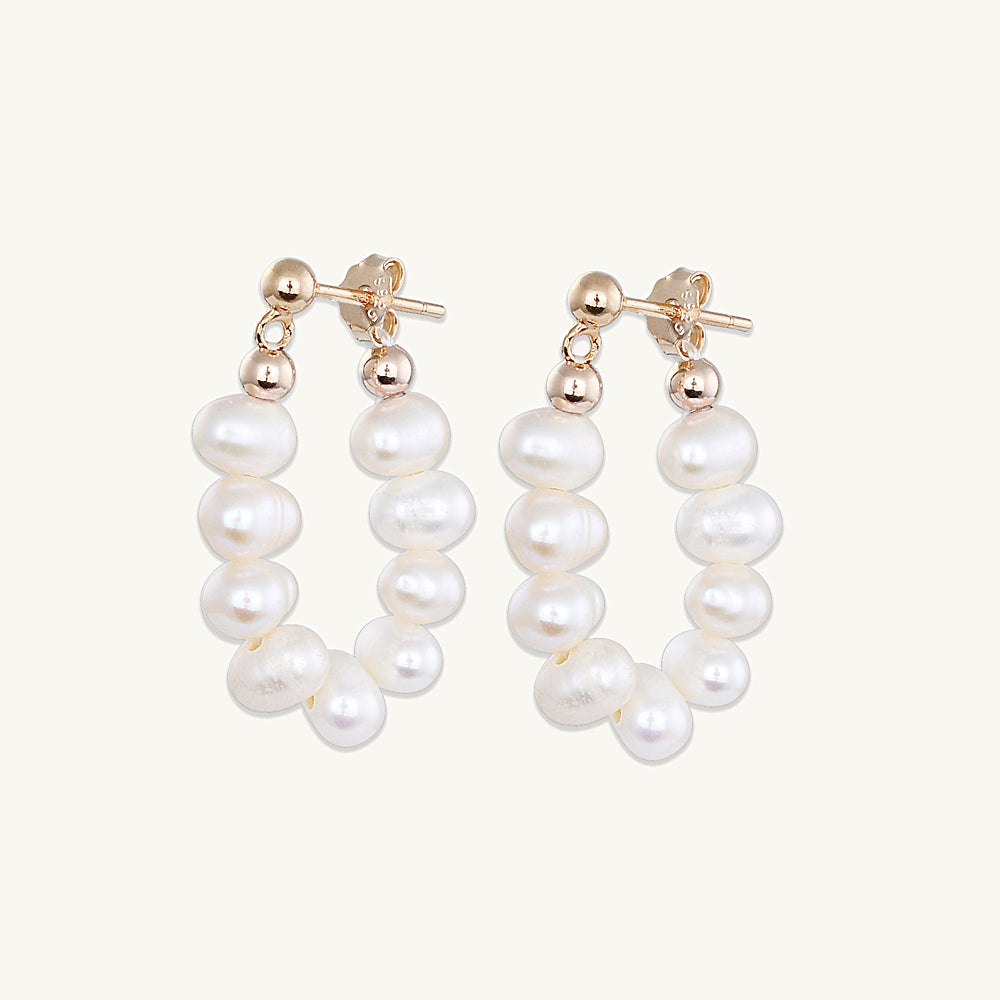 Freshwater Pearl Huggie Earrings