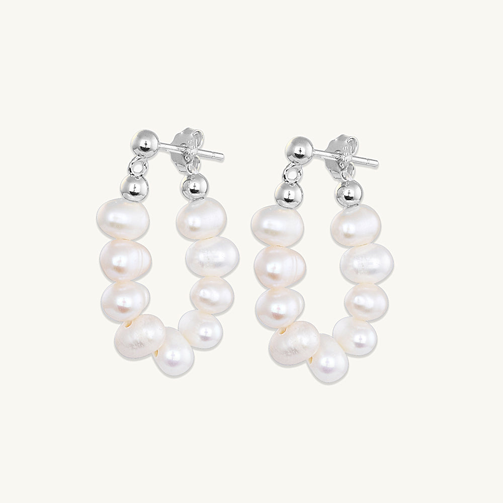 Freshwater Pearl Huggie Earrings