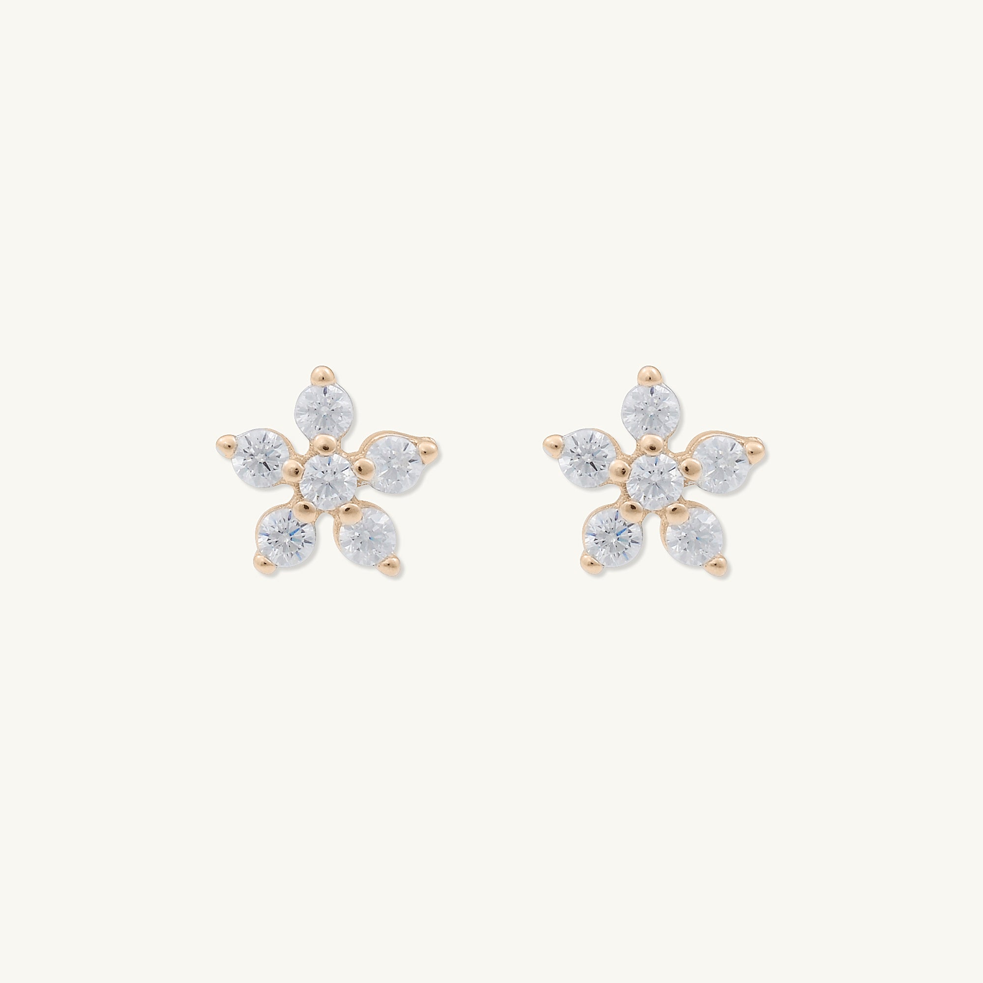 Flower Sapphire Stud Earrings