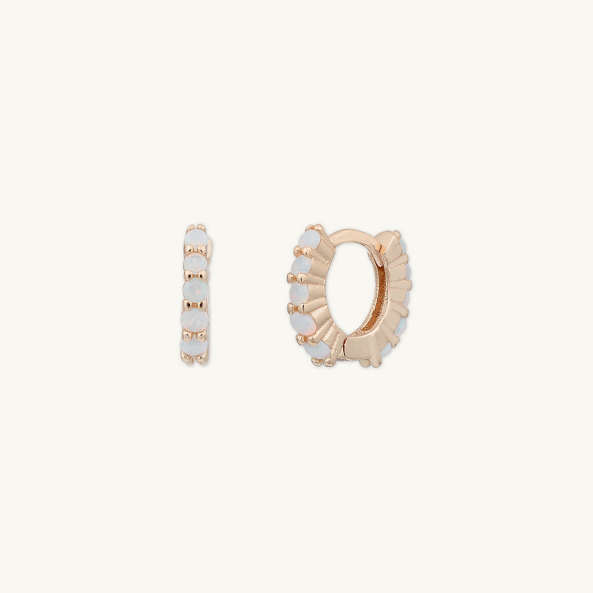 Petite Opal Huggie Earrings