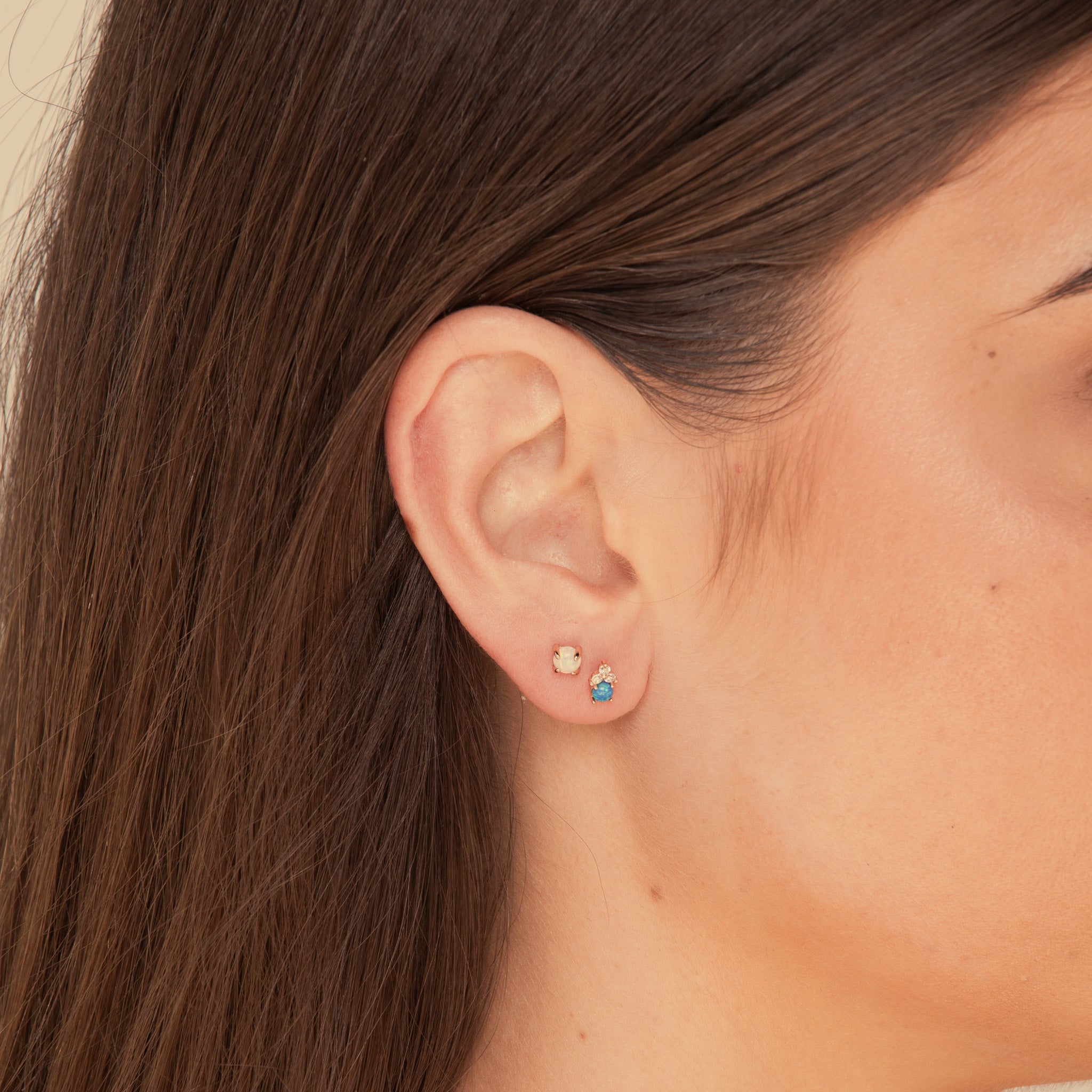 Opal Gemstone Stud Earrings