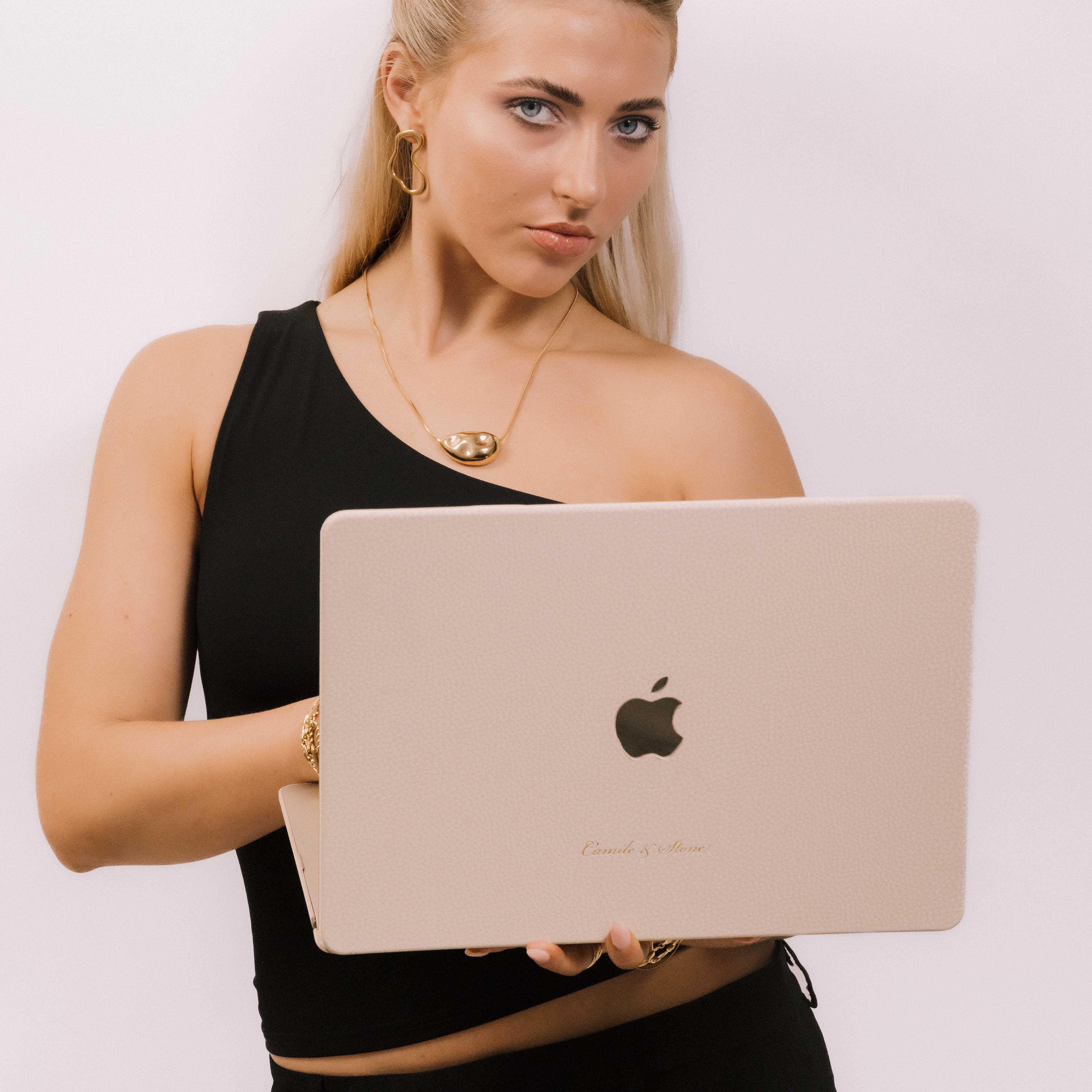 Beige Pebble Laptop Case [PRE-ORDER]